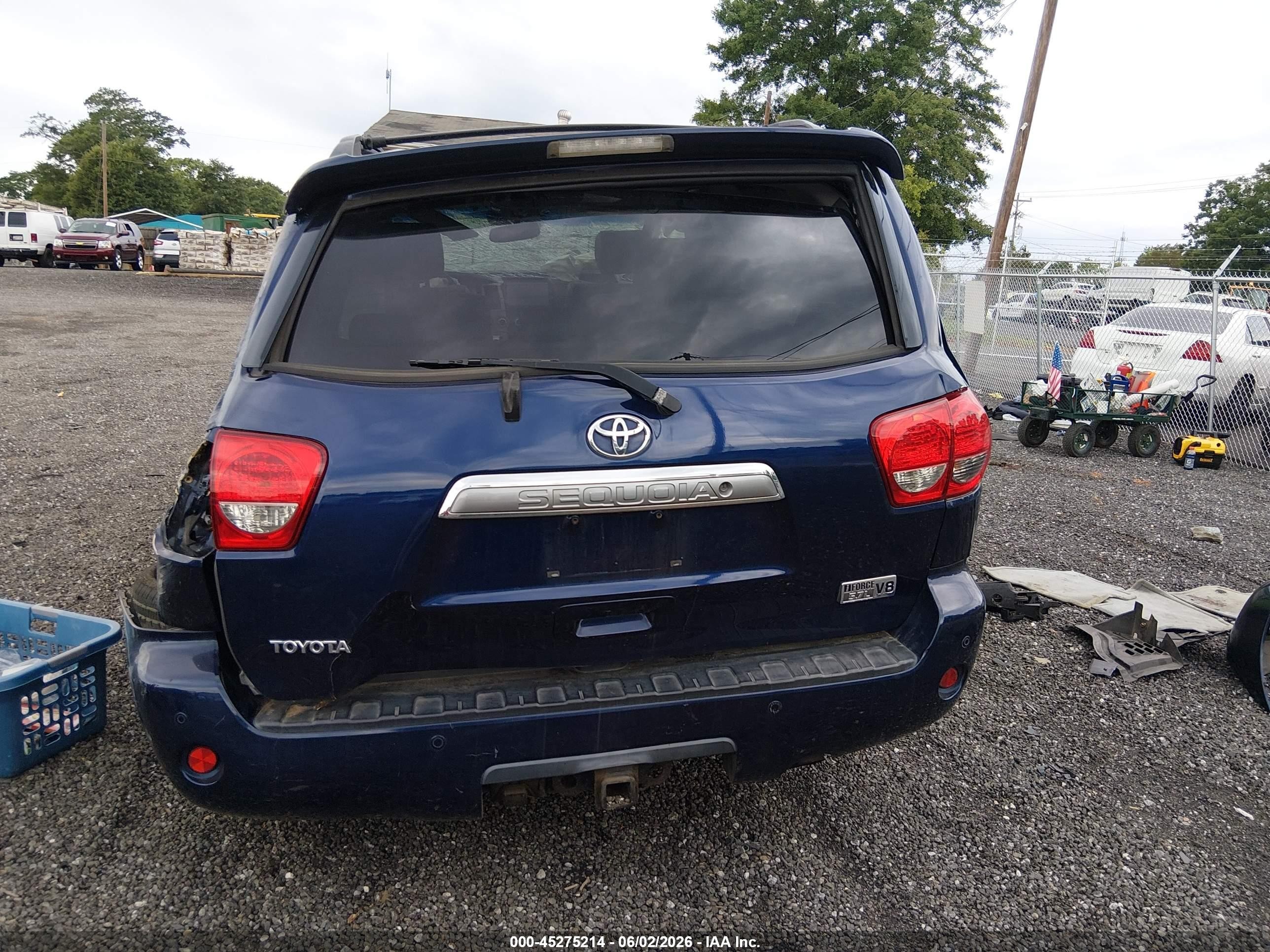 2008 Toyota Sequoia Platinum 5.7l V8 Blue vin: 5TDBY67A48S009442