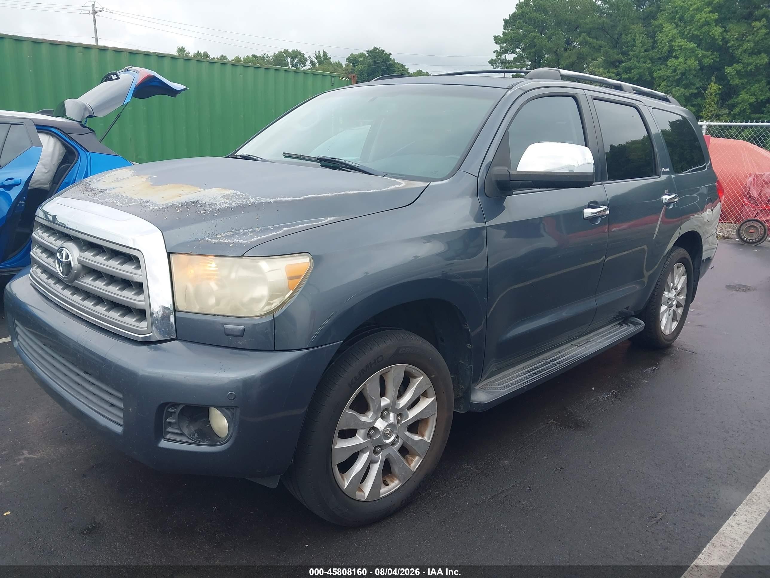 2008 Toyota Sequoia Platinum 5.7l V8 Black vin: 5TDBY67A58S021843