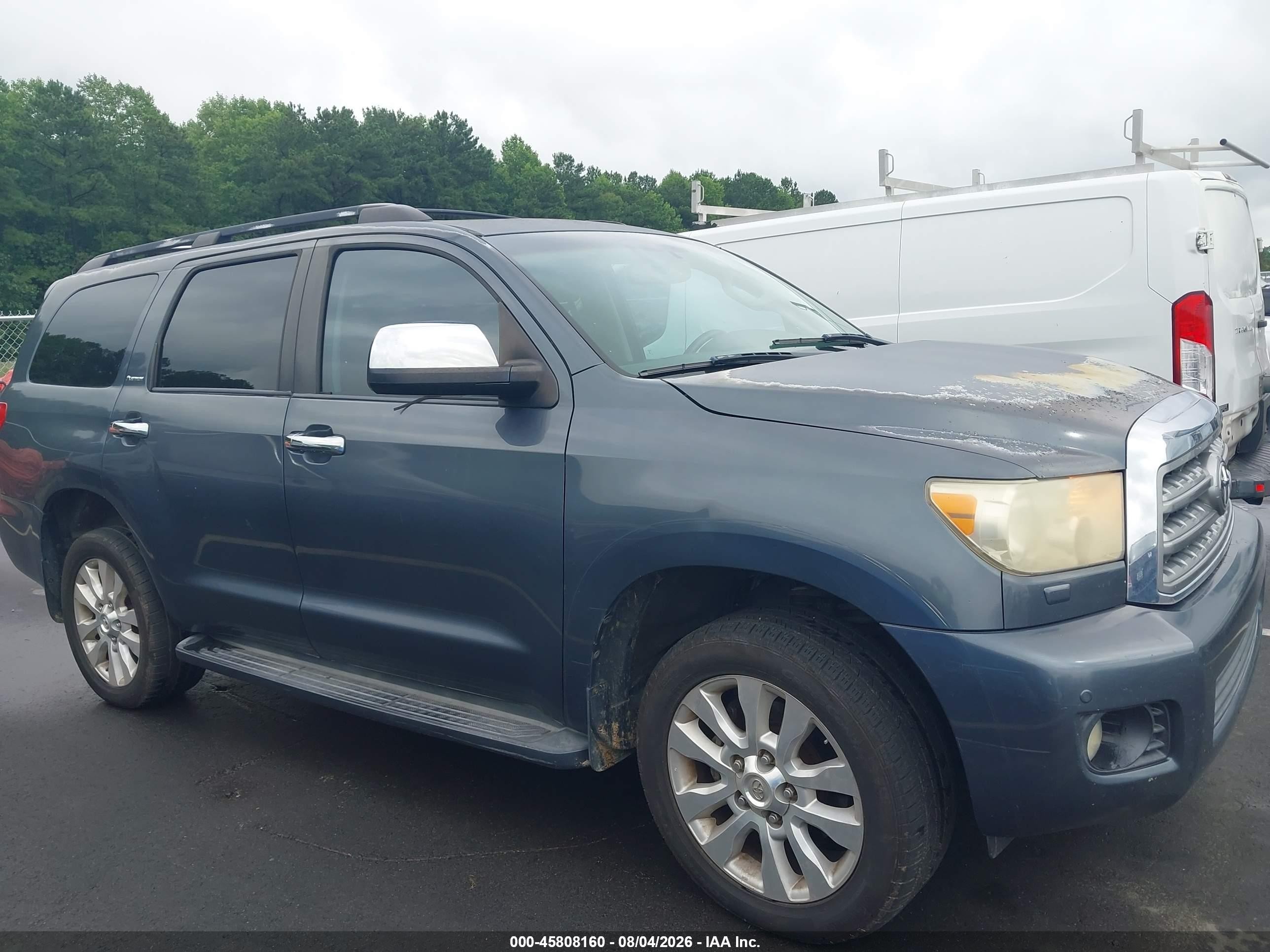 2008 Toyota Sequoia Platinum 5.7l V8 Black vin: 5TDBY67A58S021843