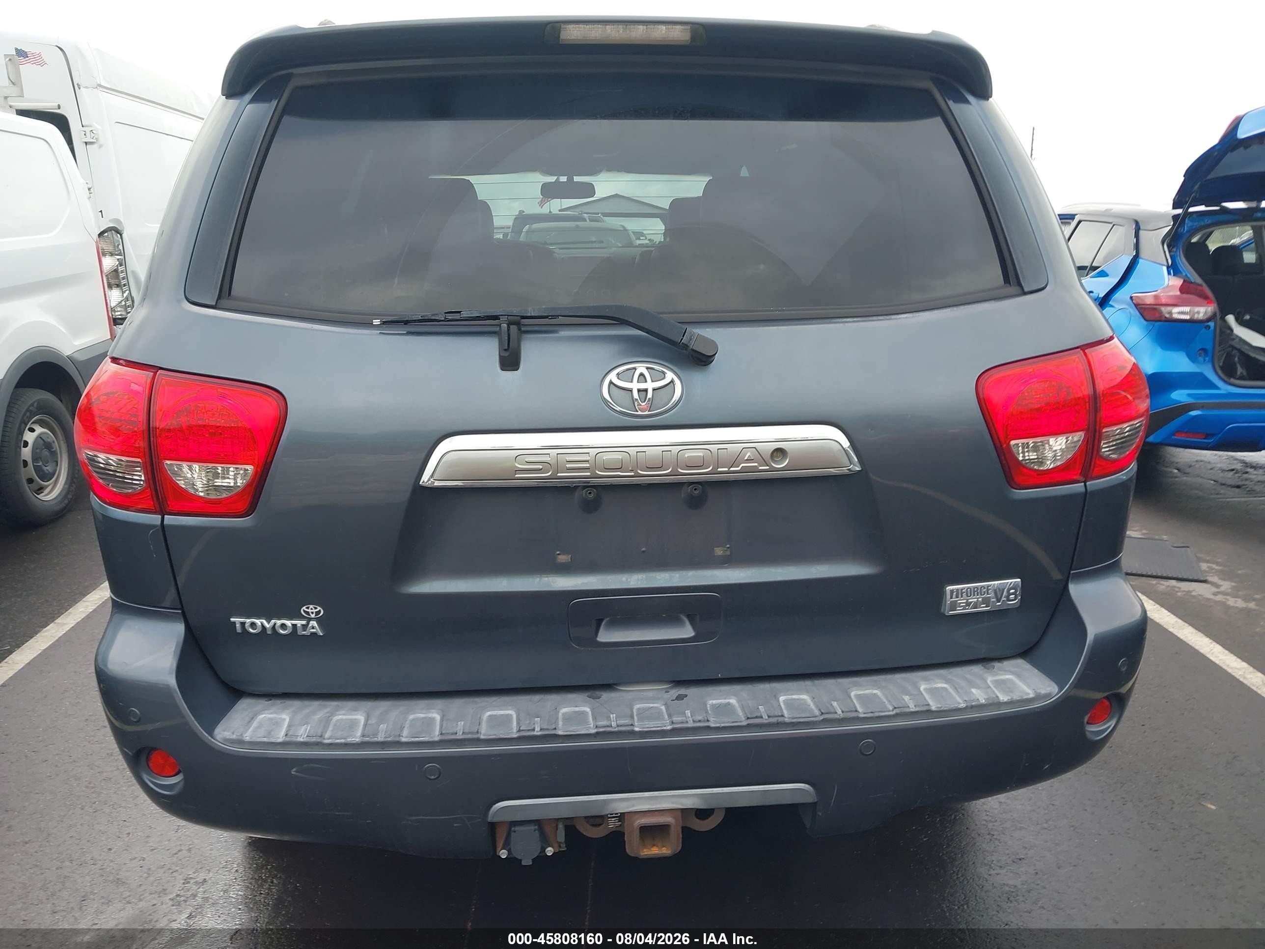 2008 Toyota Sequoia Platinum 5.7l V8 Black vin: 5TDBY67A58S021843