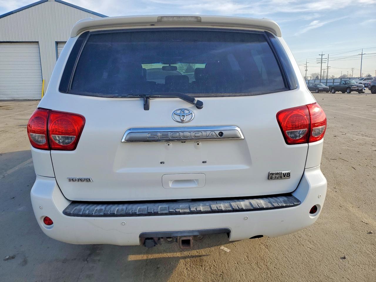2008 Toyota Sequoia Platinum White vin: 5TDBY67A78S004297