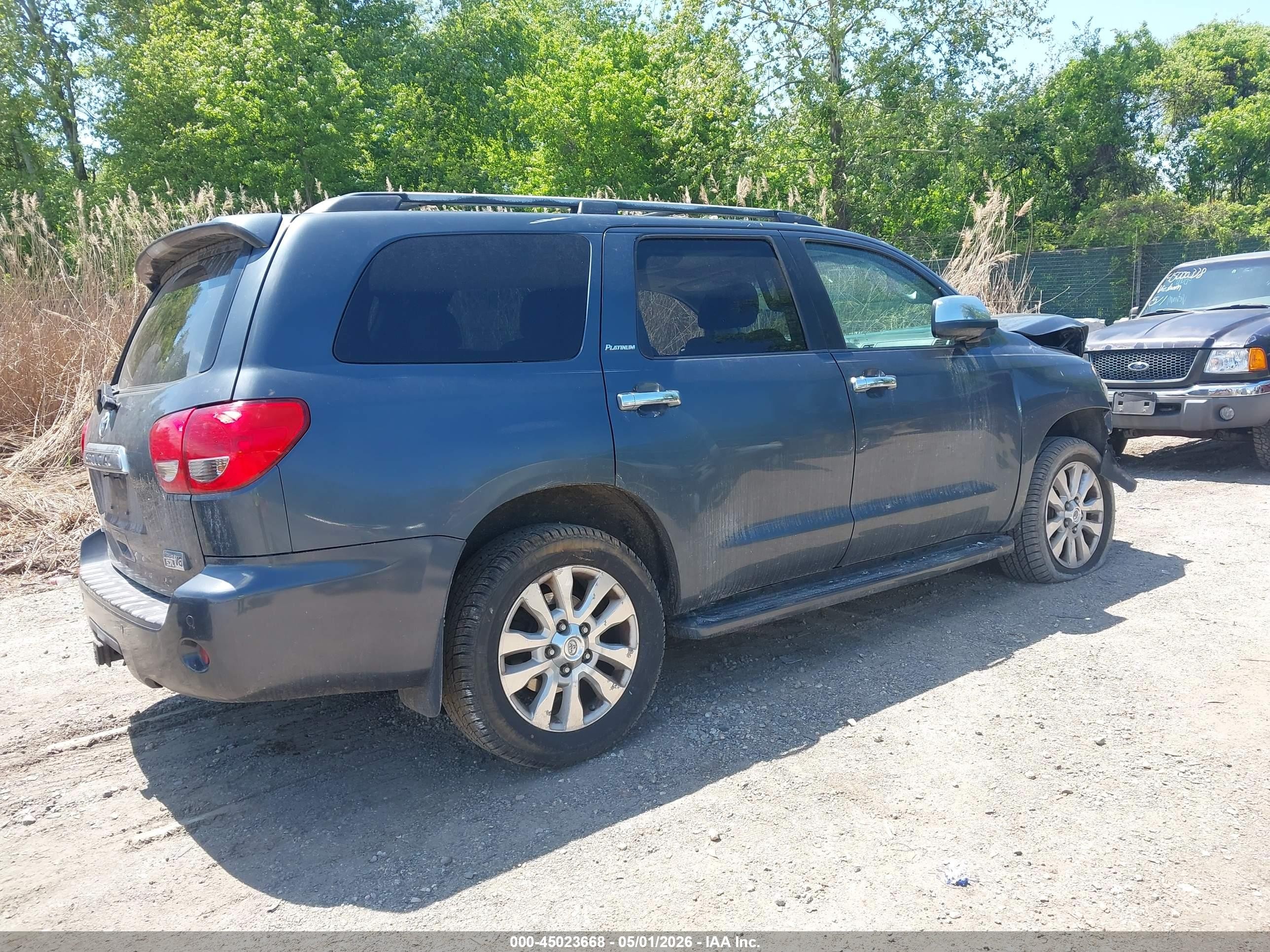 2008 Toyota Sequoia Platinum 5.7l V8 Gray vin: 5TDBY67A98S022025