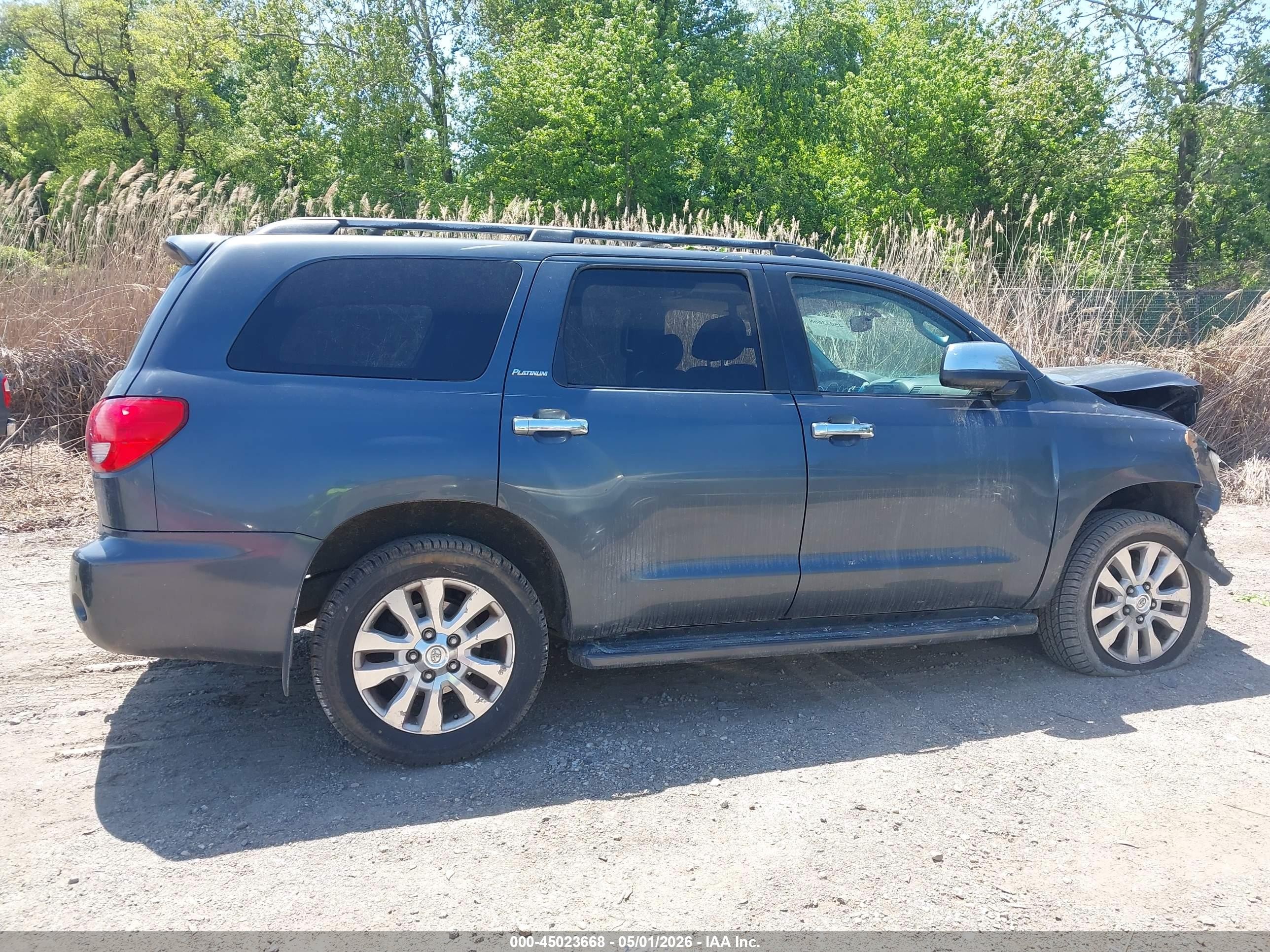 2008 Toyota Sequoia Platinum 5.7l V8 Gray vin: 5TDBY67A98S022025