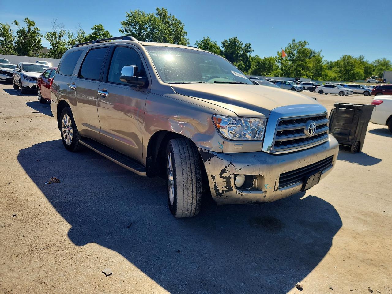 2008 Toyota Sequoia Platinum Gold vin: 5TDBY67AX8S000146