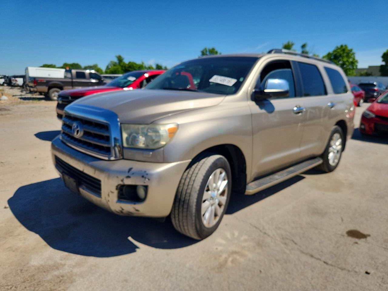2008 Toyota Sequoia Platinum Gold vin: 5TDBY67AX8S000146
