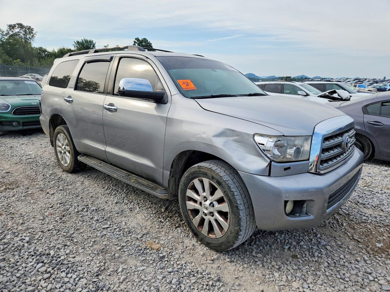 2008 Toyota Sequoia Limited Silver vin: 5TDBY68A08S002633