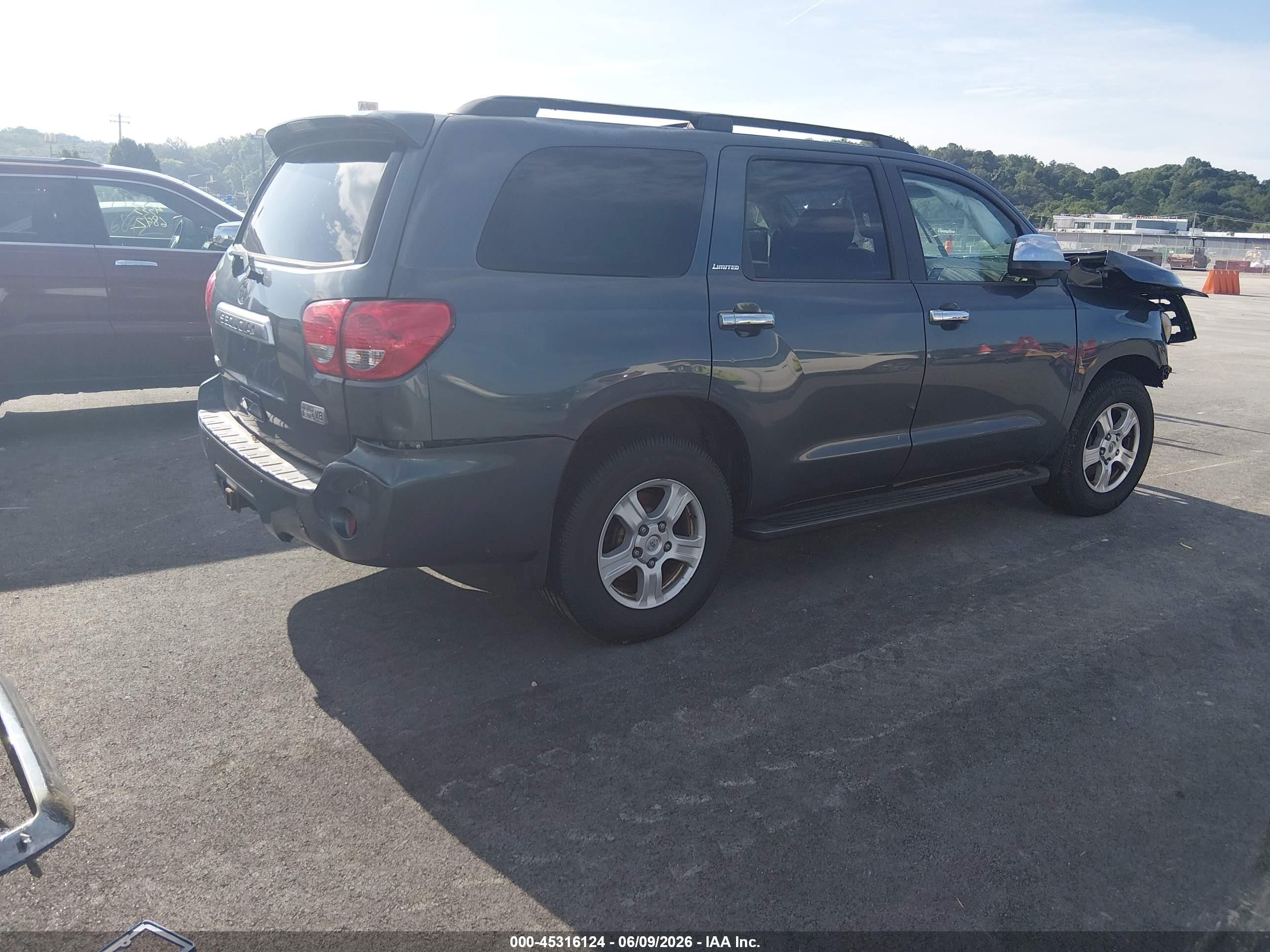 2008 Toyota Sequoia Limited 5.7l V8 Blue vin: 5TDBY68A08S005970