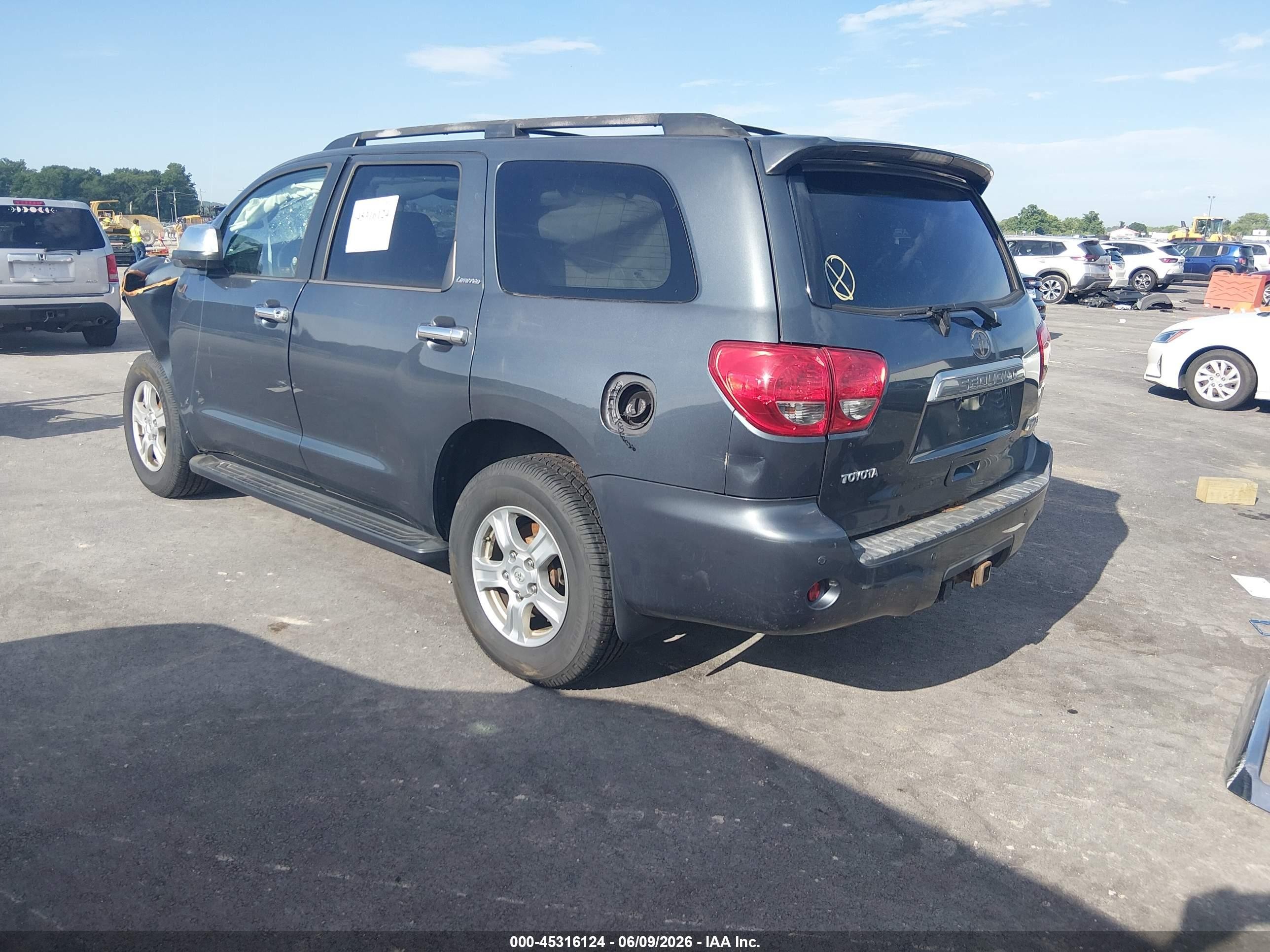 2008 Toyota Sequoia Limited 5.7l V8 Blue vin: 5TDBY68A08S005970