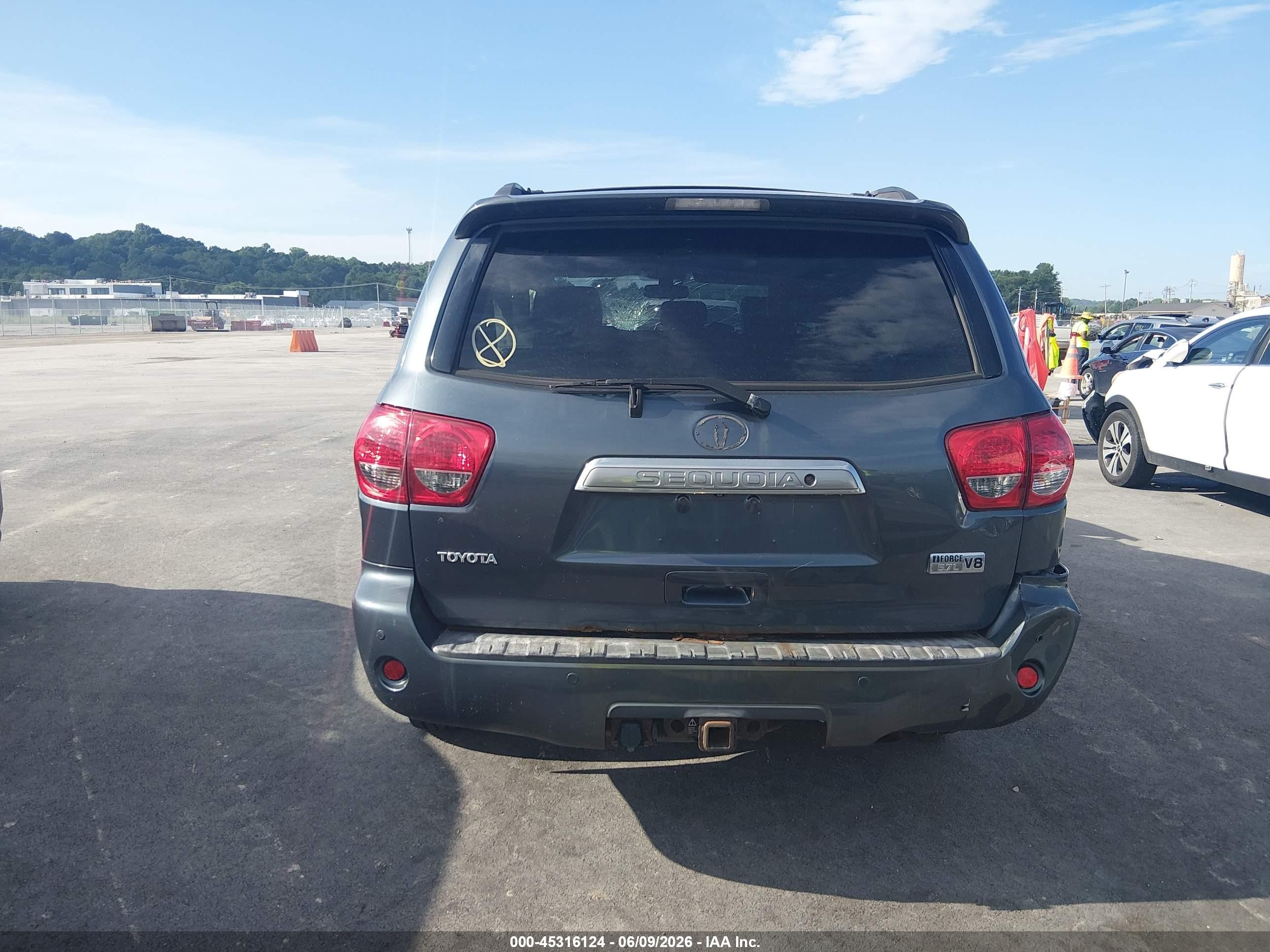 2008 Toyota Sequoia Limited 5.7l V8 Blue vin: 5TDBY68A08S005970