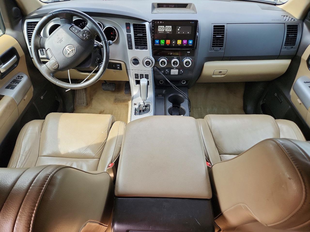 2008 Toyota Sequoia Limited Black vin: 5TDBY68A28S012080