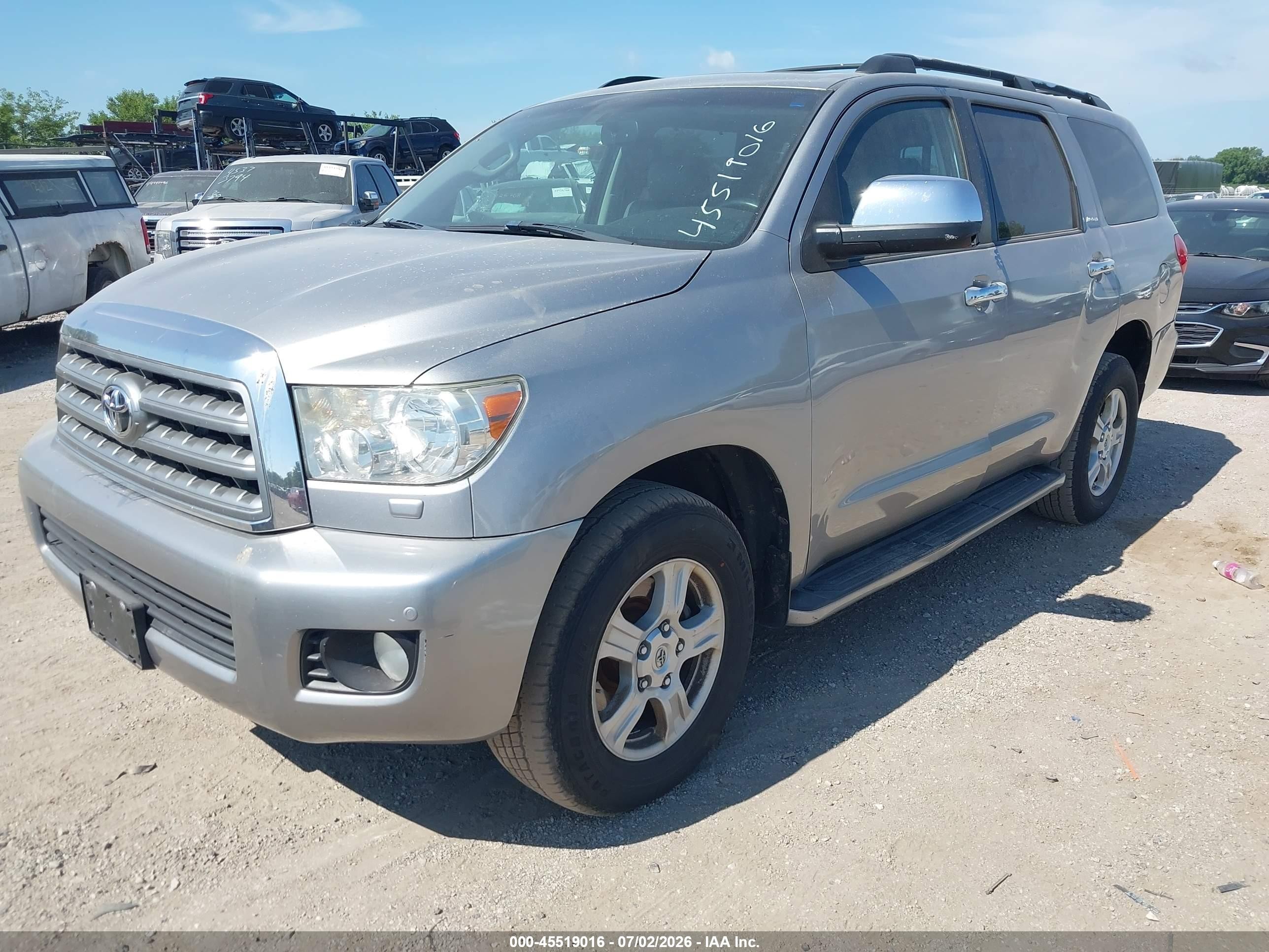 2008 Toyota Sequoia Limited 5.7l V8 Silver vin: 5TDBY68A38S000360