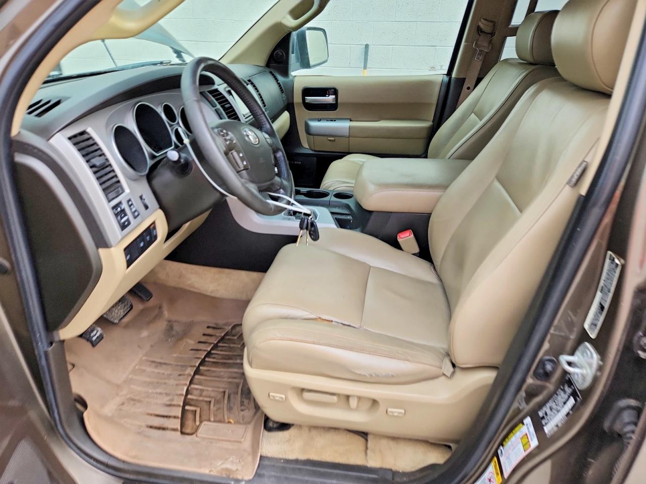 2008 Toyota Sequoia Limited Brown vin: 5TDBY68A48S010377