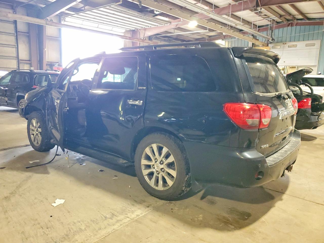 2008 Toyota Sequoia Limited Black vin: 5TDBY68A88S019227