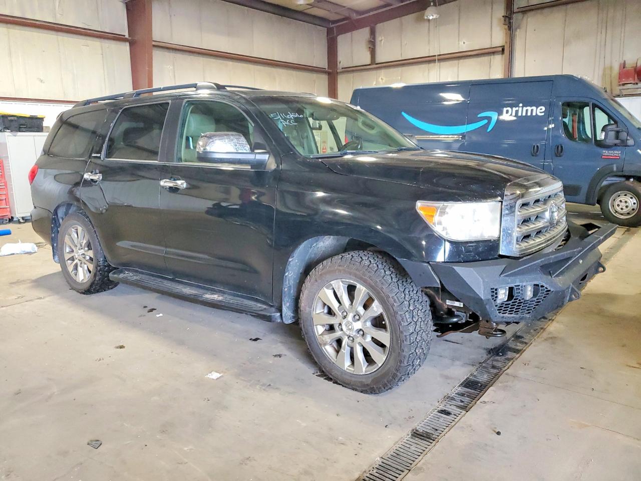 2008 Toyota Sequoia Limited Black vin: 5TDBY68A88S019227