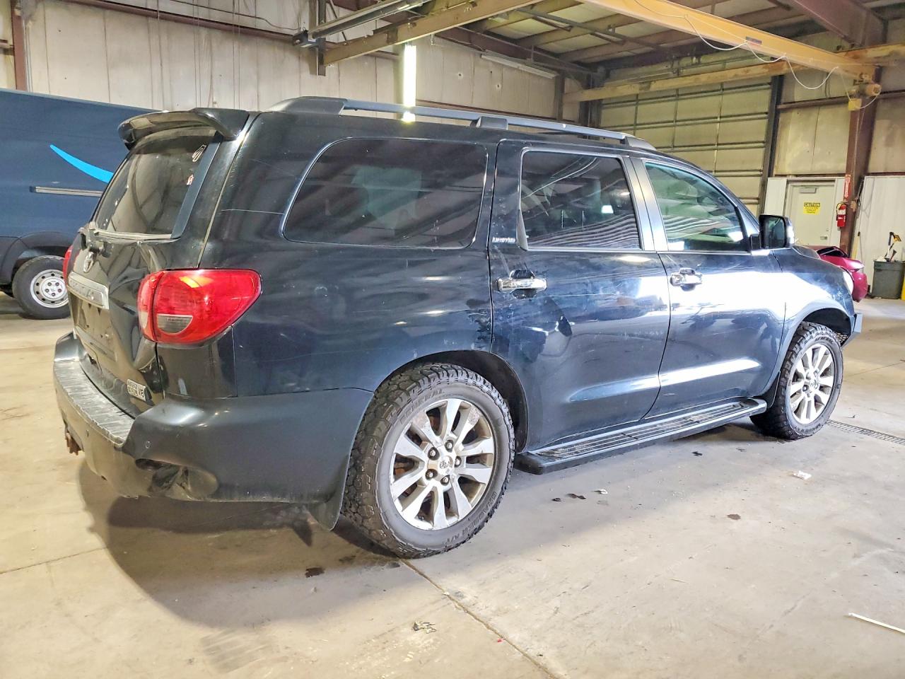 2008 Toyota Sequoia Limited Black vin: 5TDBY68A88S019227