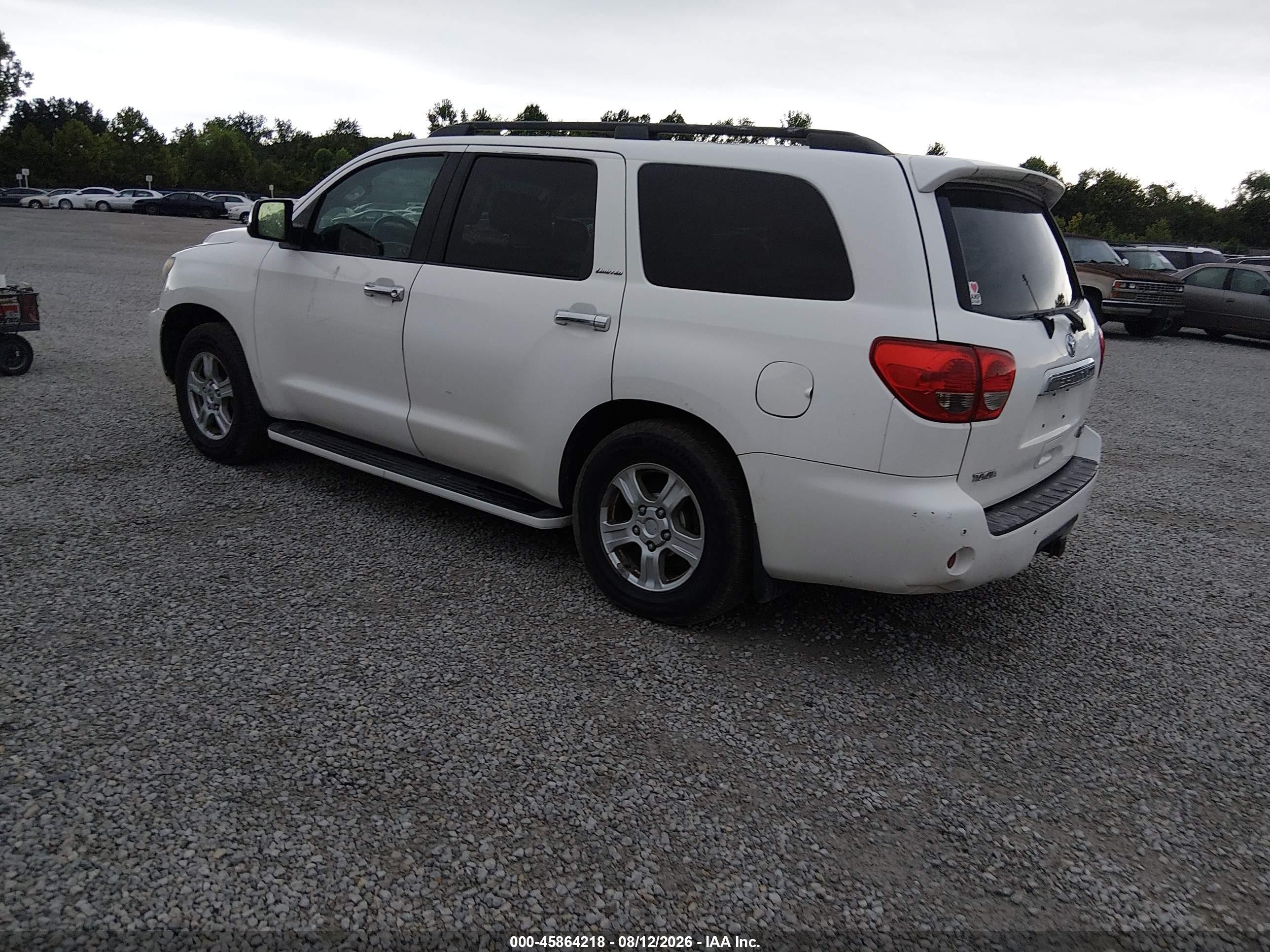 2008 Toyota Sequoia Limited 5.7l V8 Белый vin: 5TDBY68A98S006535