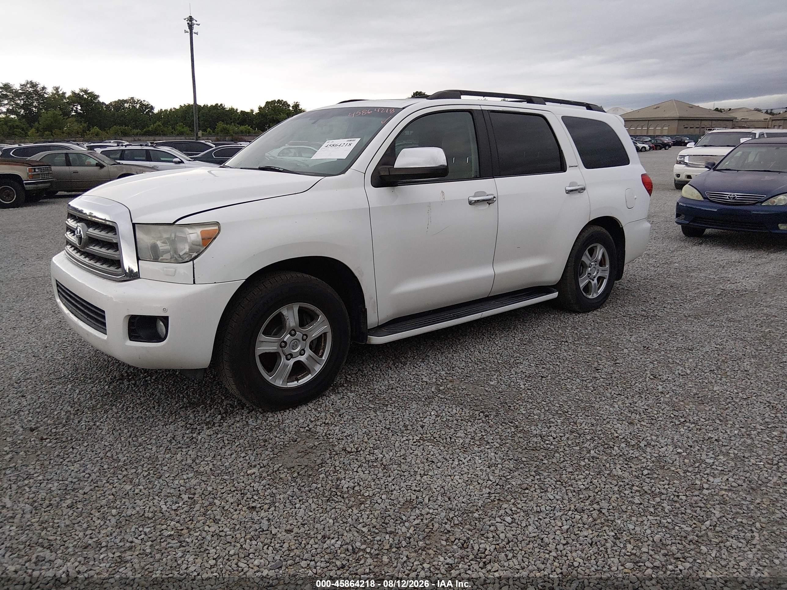 2008 Toyota Sequoia Limited 5.7l V8 Белый vin: 5TDBY68A98S006535