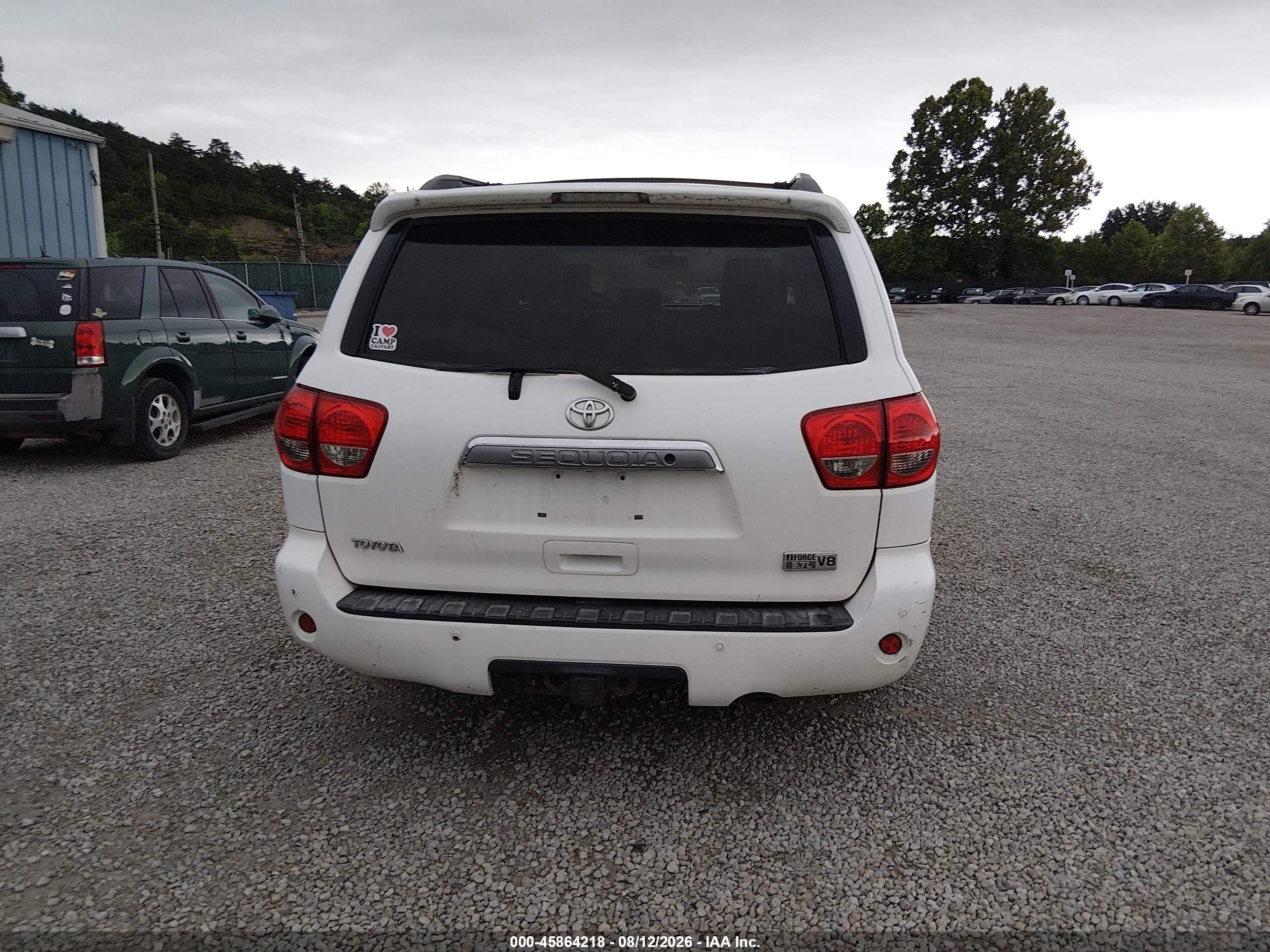 2008 Toyota Sequoia Limited 5.7l V8 Белый vin: 5TDBY68A98S006535