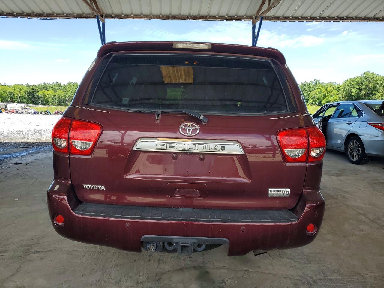 2008 Toyota Sequoia Limited Burgundy vin: 5TDBY68A98S007250