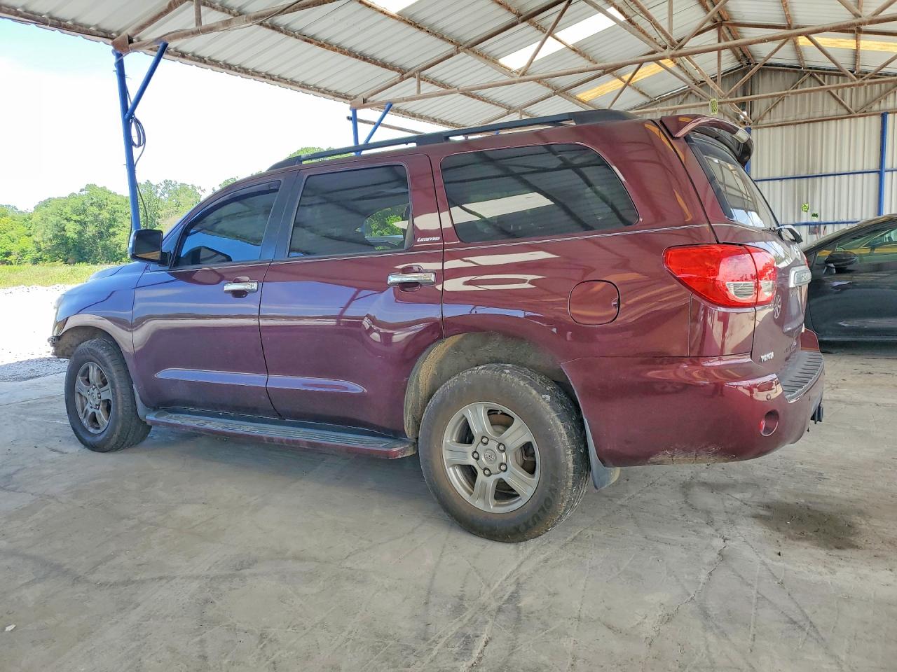 2008 Toyota Sequoia Limited Burgundy vin: 5TDBY68A98S007250