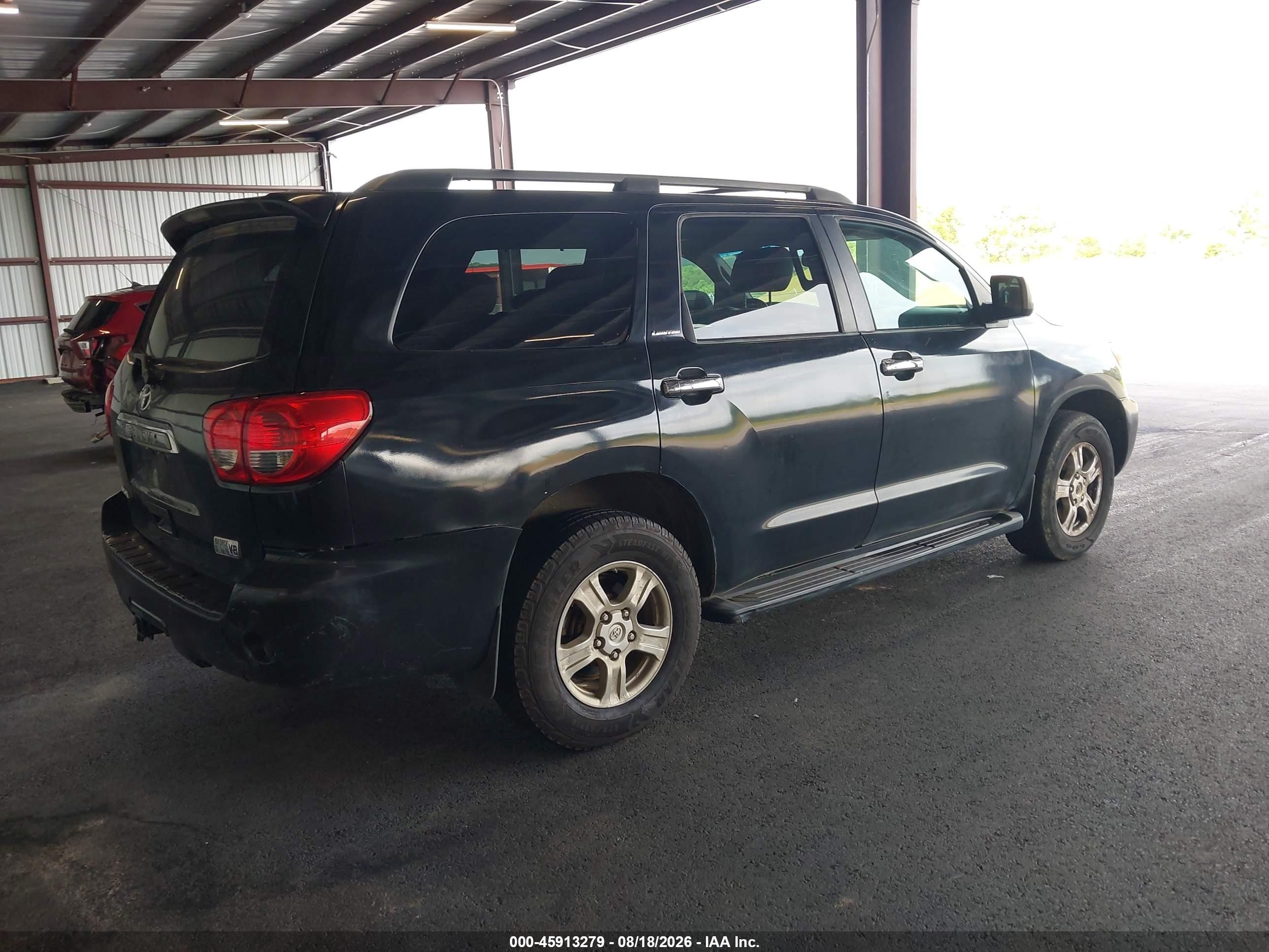 2008 Toyota Sequoia Limited 5.7l V8 Black vin: 5TDBY68AX8S003224