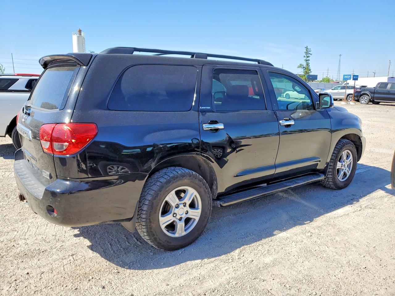 2008 Toyota Sequoia Limited Black vin: 5TDBY68AX8S012280