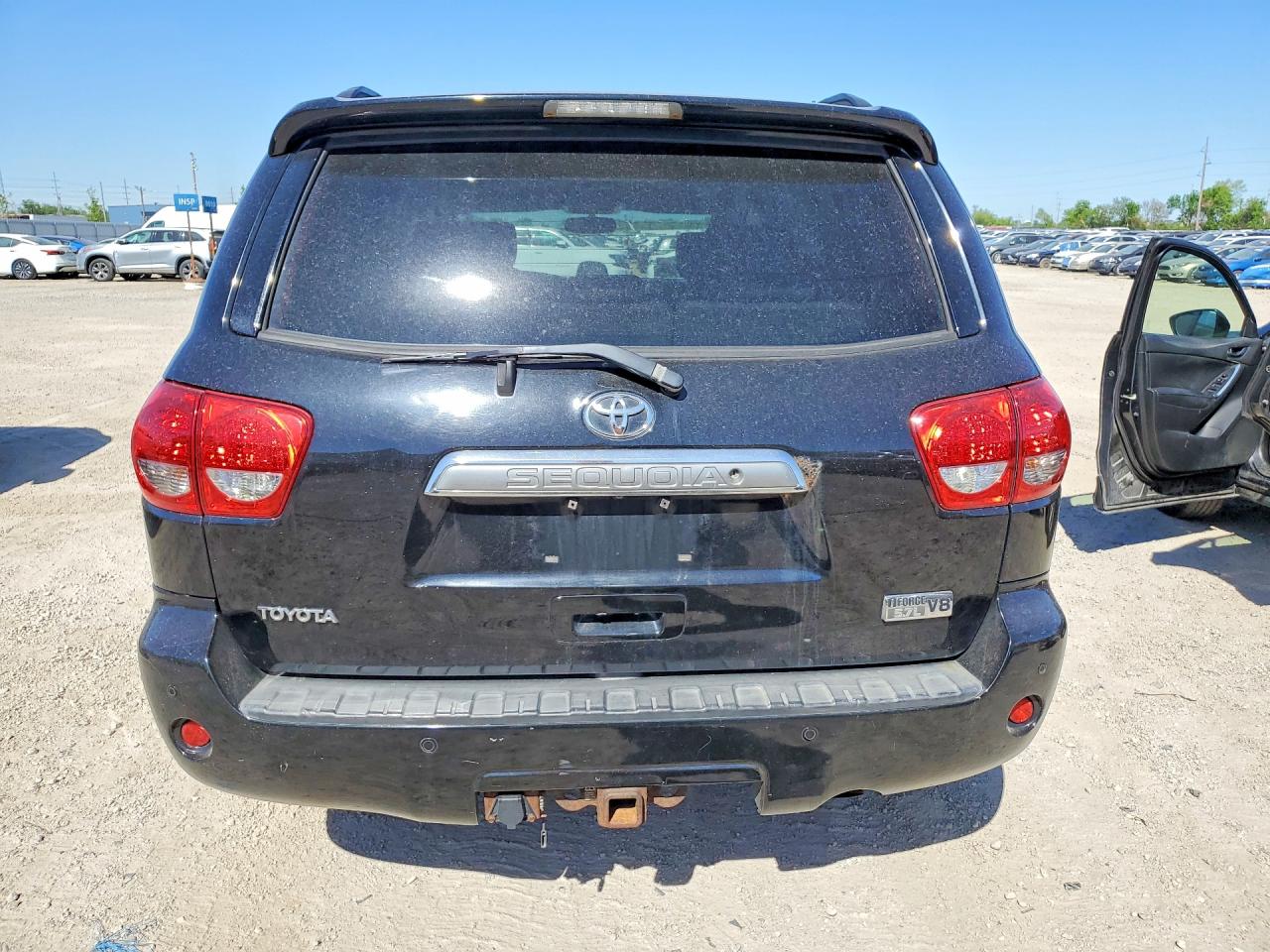 2008 Toyota Sequoia Limited Black vin: 5TDBY68AX8S012280