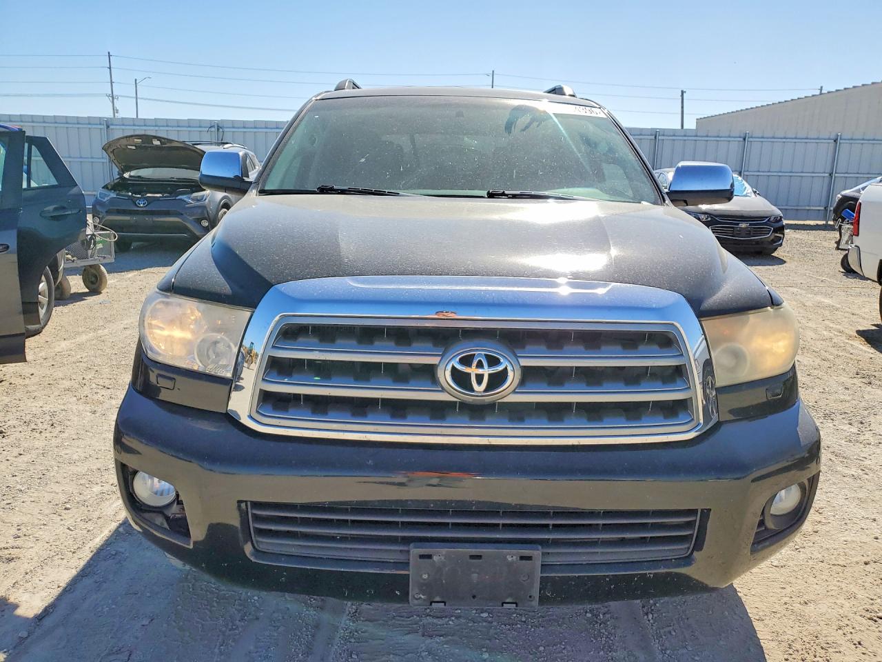2008 Toyota Sequoia Limited Black vin: 5TDBY68AX8S012280