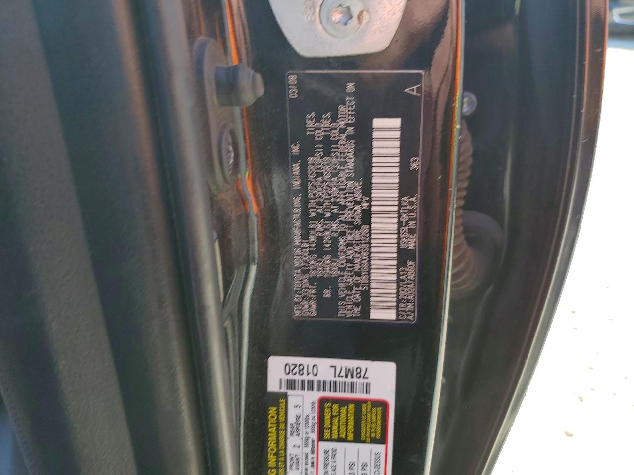 2008 Toyota Sequoia Limited Black vin: 5TDBY68AX8S012280