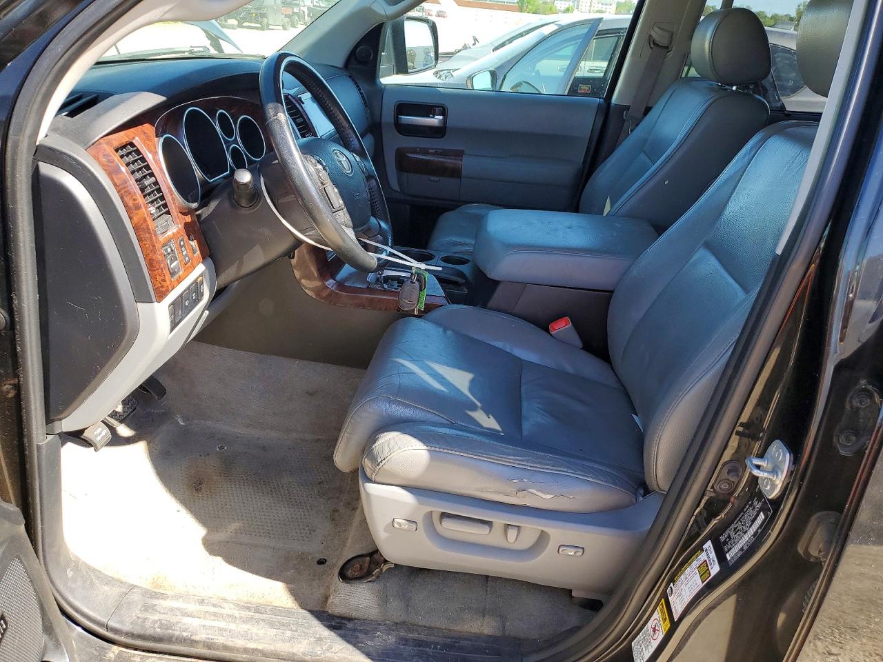 2008 Toyota Sequoia Limited Black vin: 5TDBY68AX8S012280