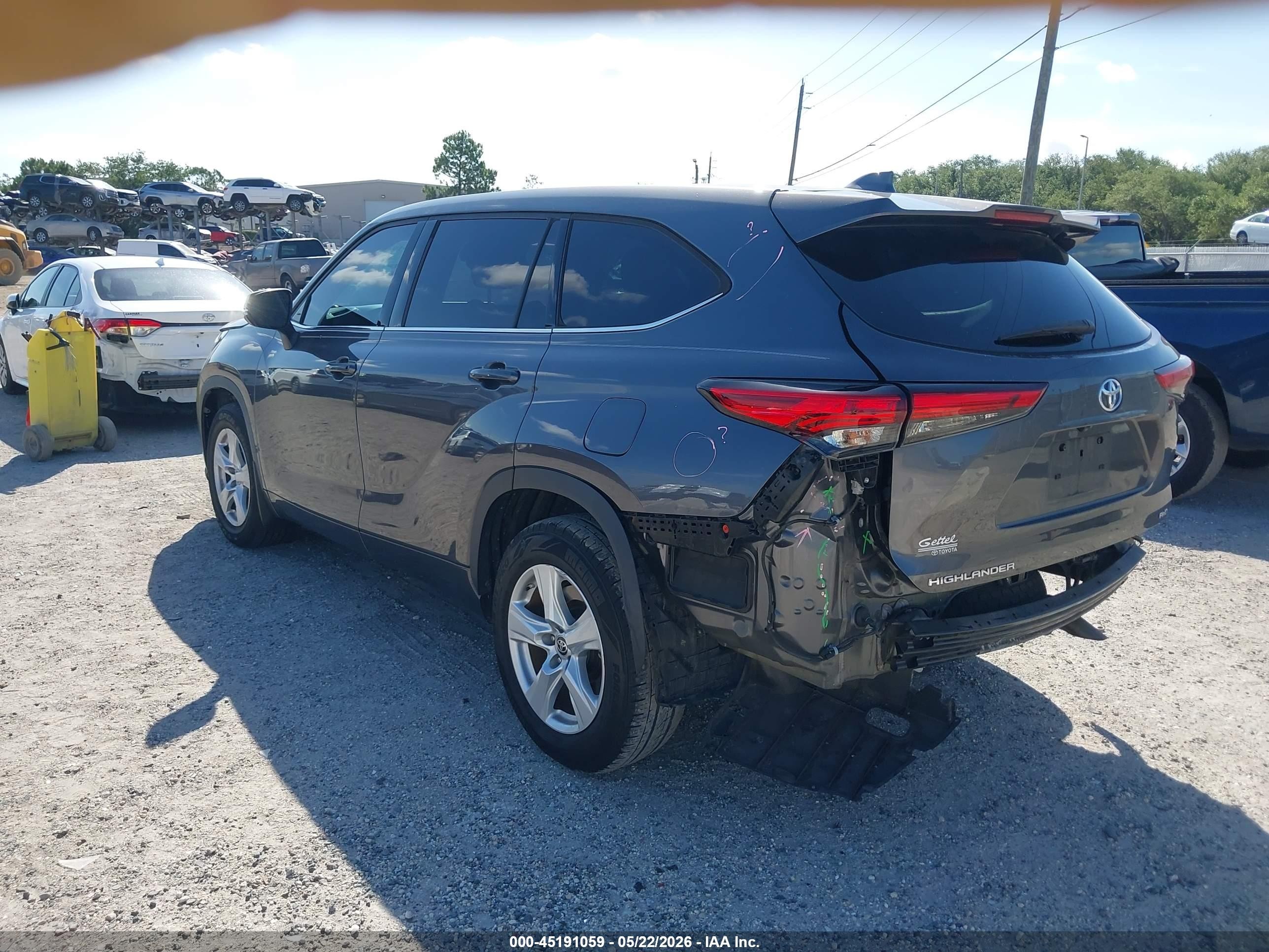 2020 Toyota Highlander L Gray vin: 5TDCZRBH2LS042861