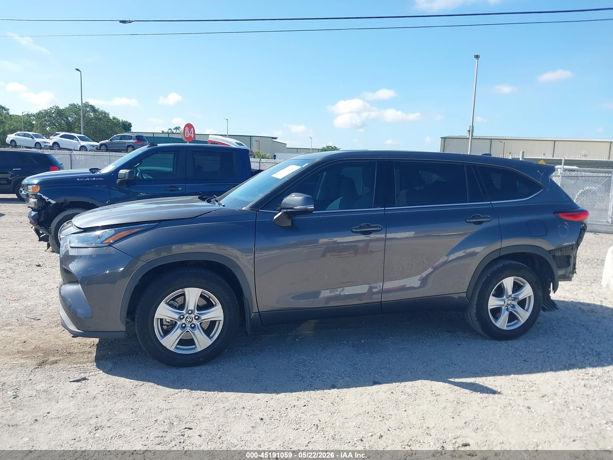 2020 Toyota Highlander L Gray vin: 5TDCZRBH2LS042861