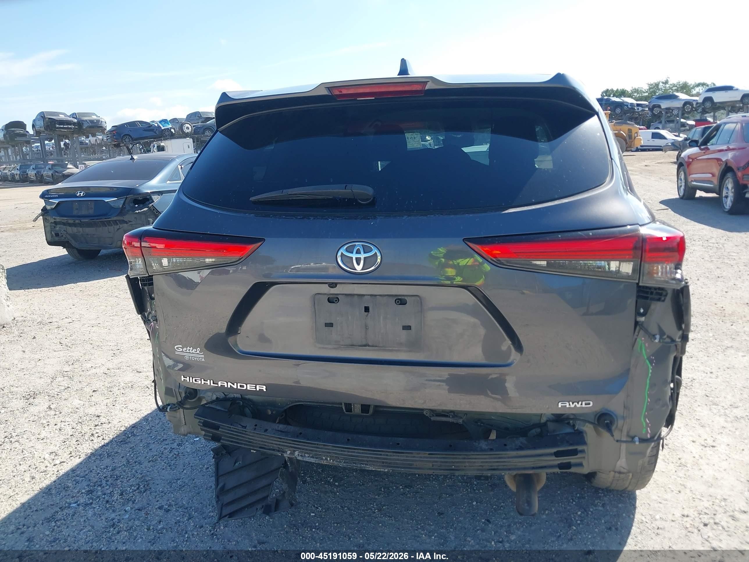 2020 Toyota Highlander L Gray vin: 5TDCZRBH2LS042861