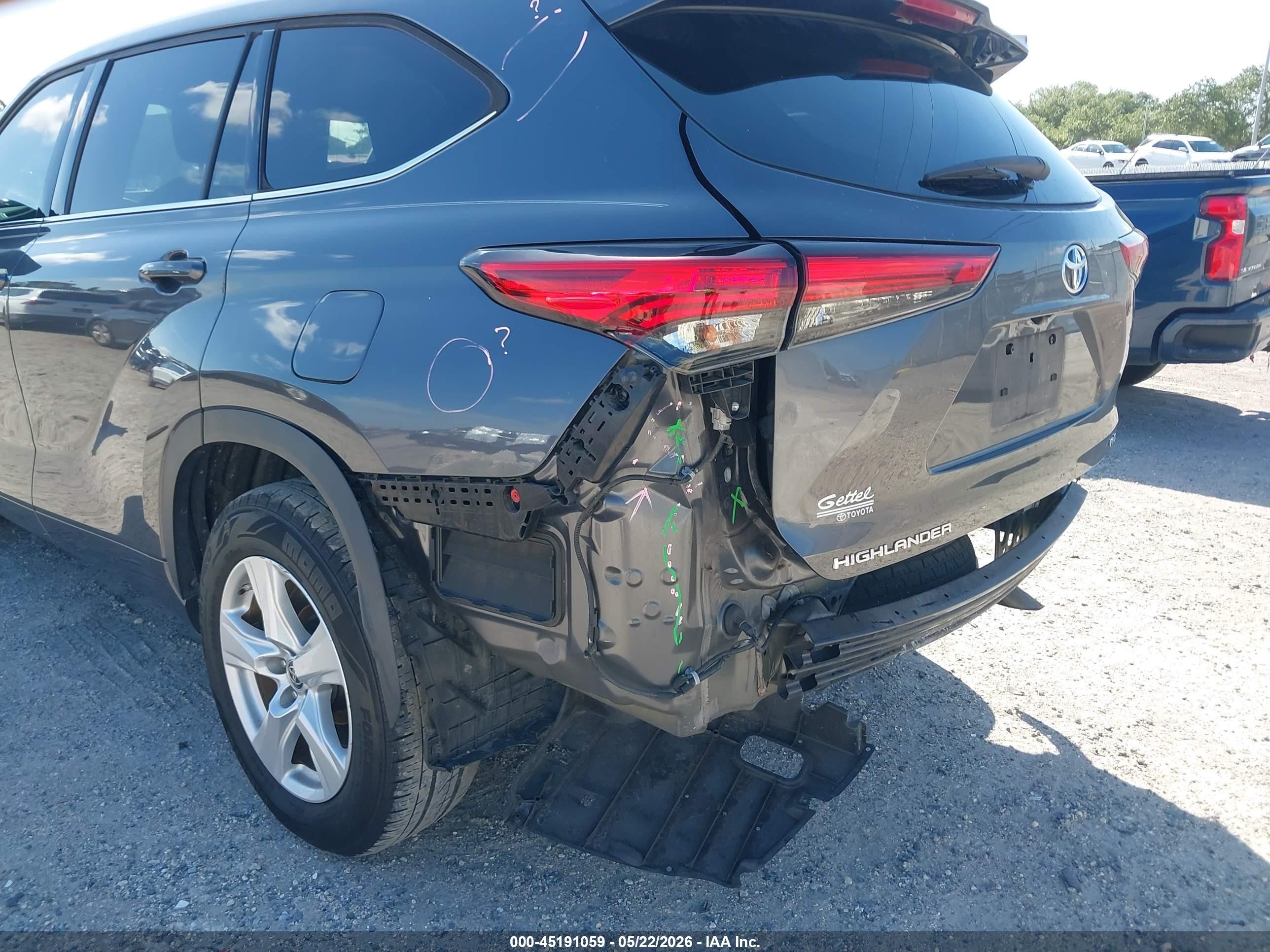 2020 Toyota Highlander L Gray vin: 5TDCZRBH2LS042861
