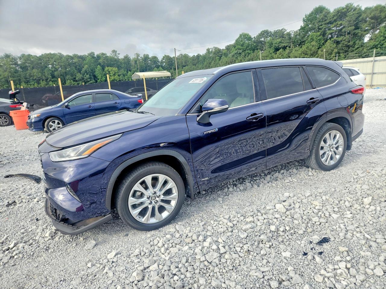 2021 Toyota Highlander Hybrid Limited Blue vin: 5TDDBRCH0MS528075