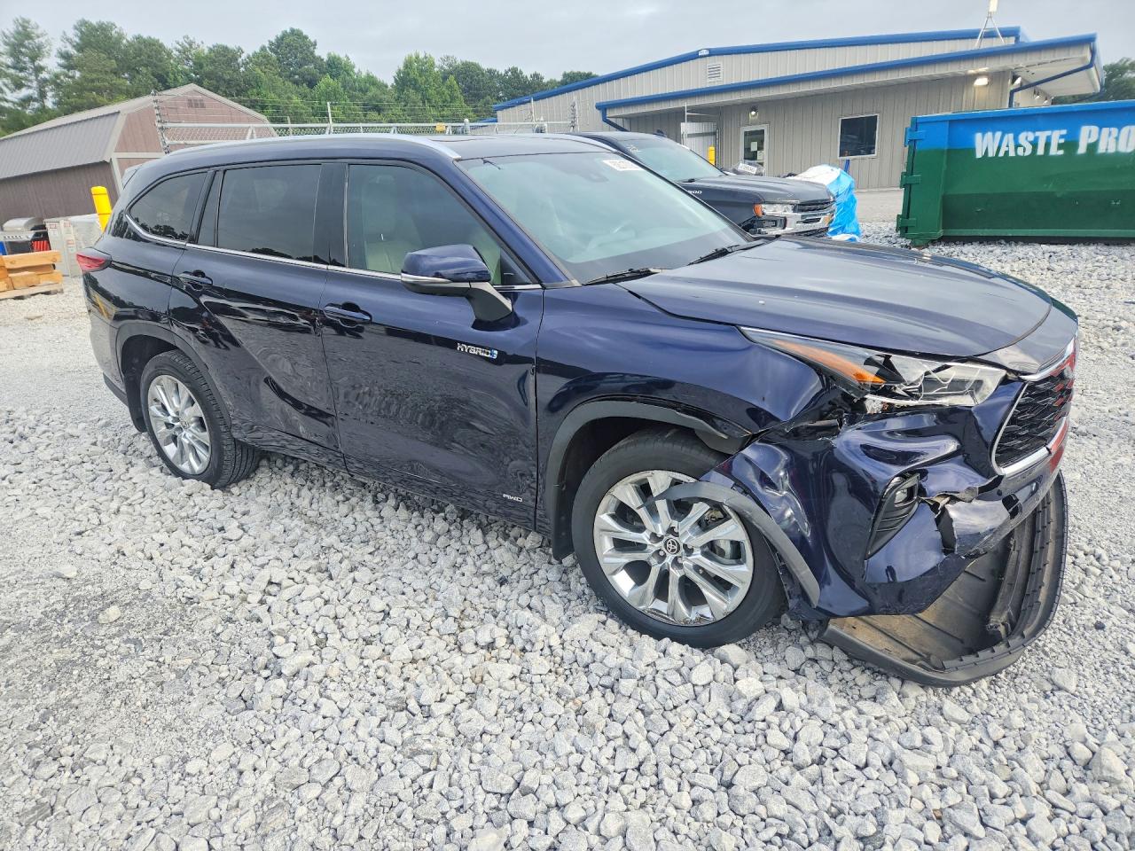 2021 Toyota Highlander Hybrid Limited Blue vin: 5TDDBRCH0MS528075