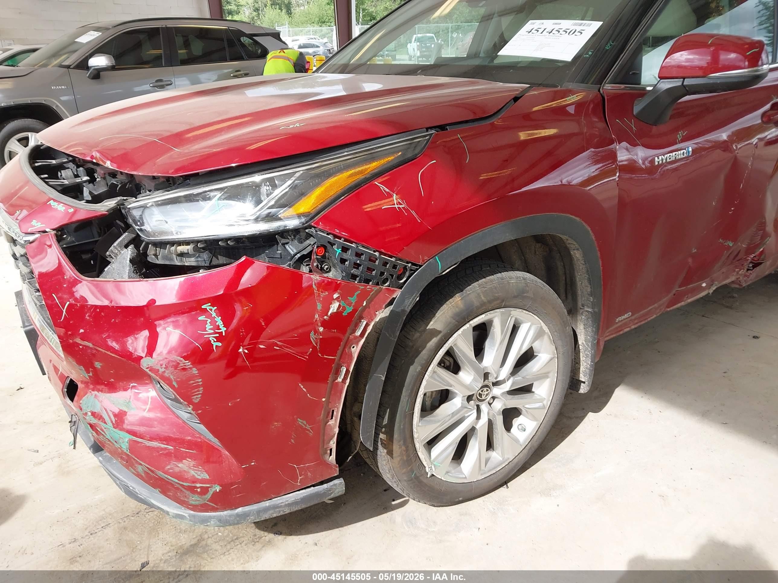 2021 Toyota Highlander Hybrid Limited Maroon vin: 5TDDBRCH7MS519504