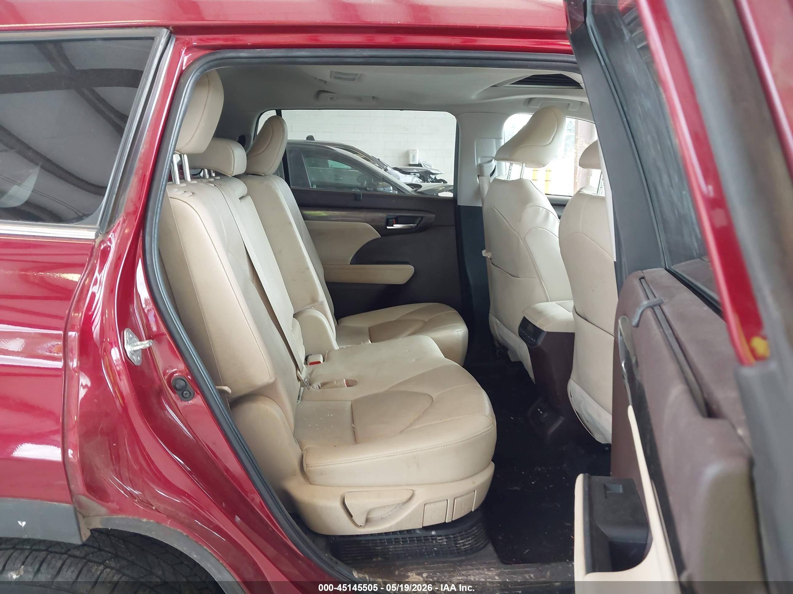 2021 Toyota Highlander Hybrid Limited Maroon vin: 5TDDBRCH7MS519504
