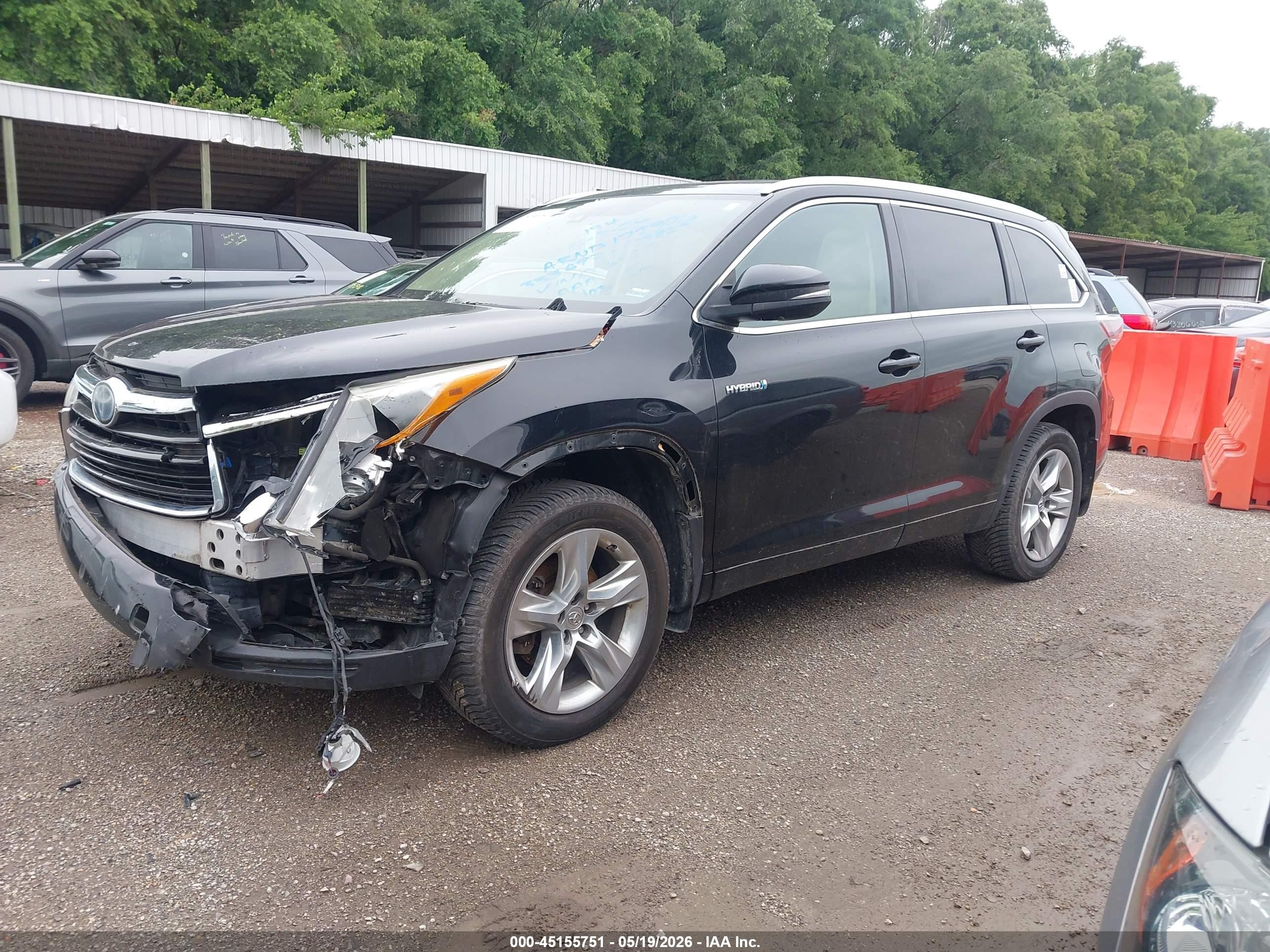 2014 Toyota Highlander Hybrid Limited Platinum V6 Black vin: 5TDDCRFH0ES006489
