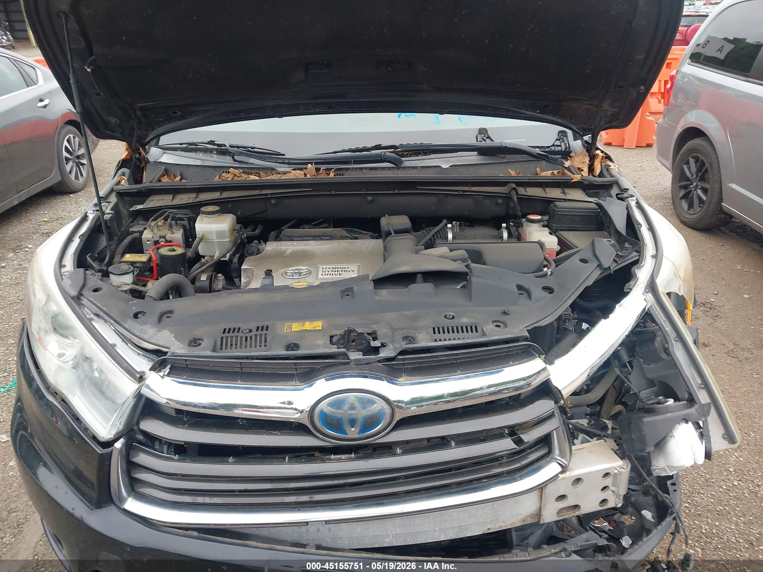 2014 Toyota Highlander Hybrid Limited Platinum V6 Black vin: 5TDDCRFH0ES006489