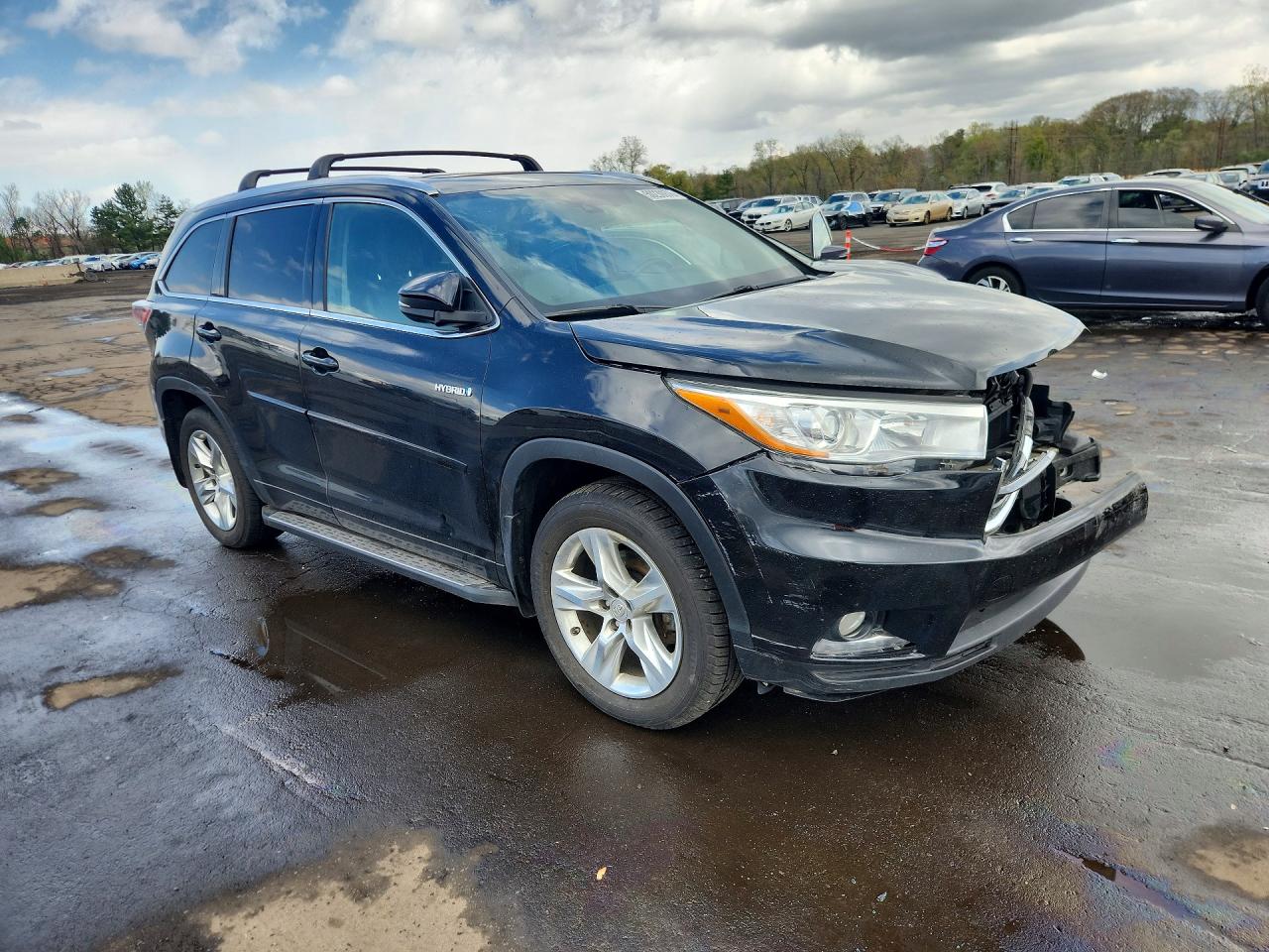 2015 Toyota Highlander Hybrid Limited Platinum Black vin: 5TDDCRFH1FS007104