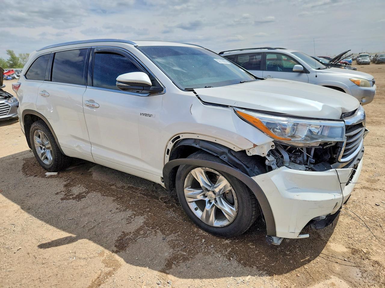 2015 Toyota Highlander Hybrid Limited Platinum White vin: 5TDDCRFH3FS008786