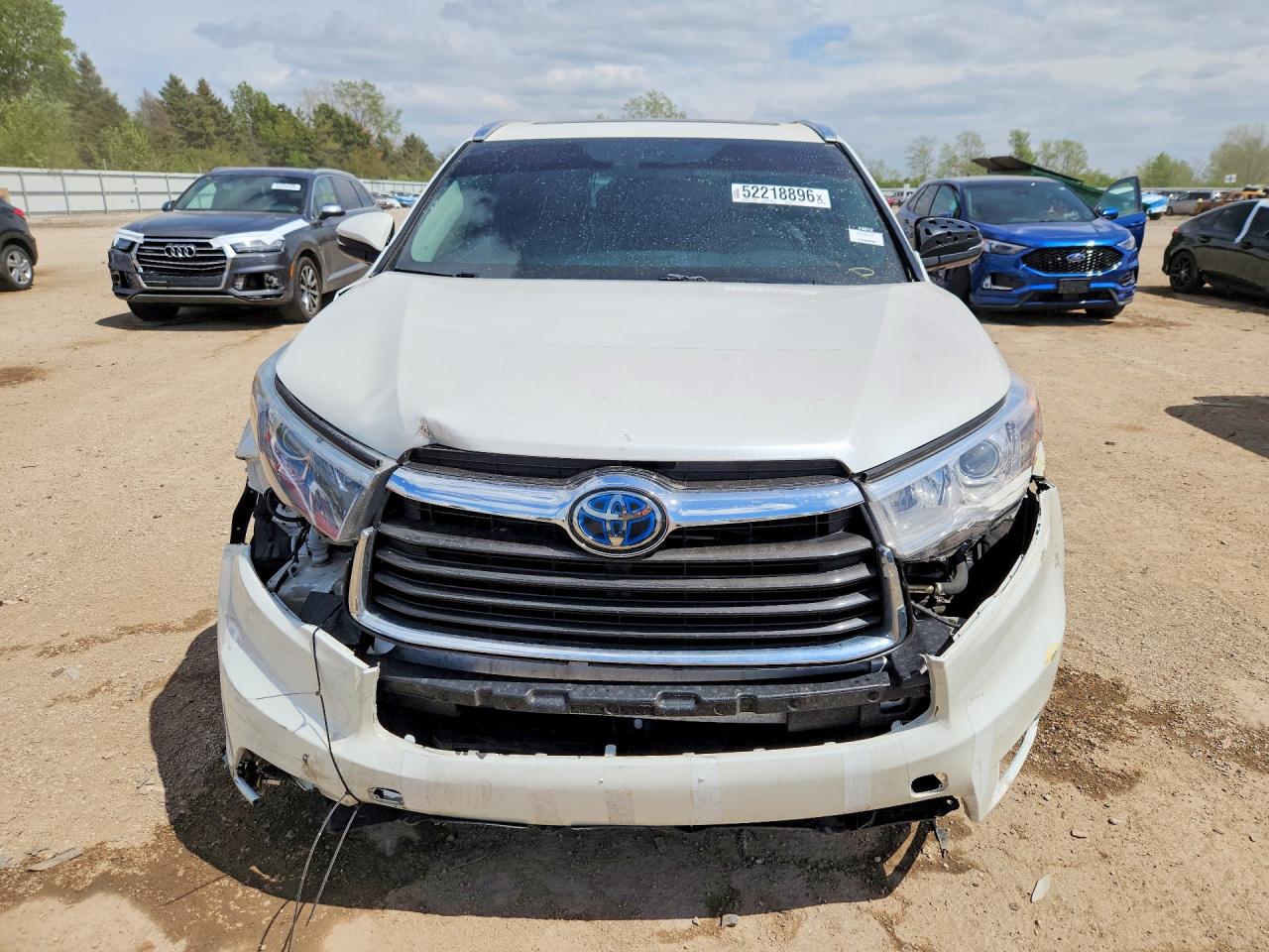 2015 Toyota Highlander Hybrid Limited Platinum White vin: 5TDDCRFH3FS008786