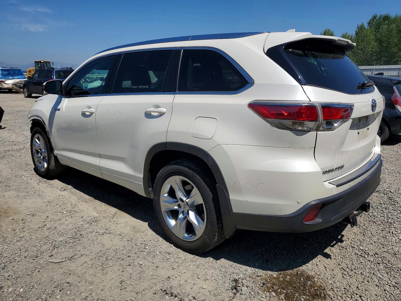 2015 Toyota Highlander Hybrid Limited White vin: 5TDDCRFH3FS011901