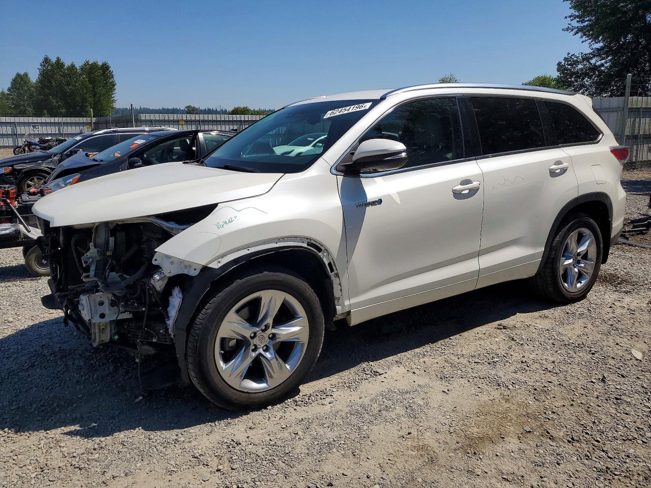 2015 Toyota Highlander Hybrid Limited White vin: 5TDDCRFH3FS011901
