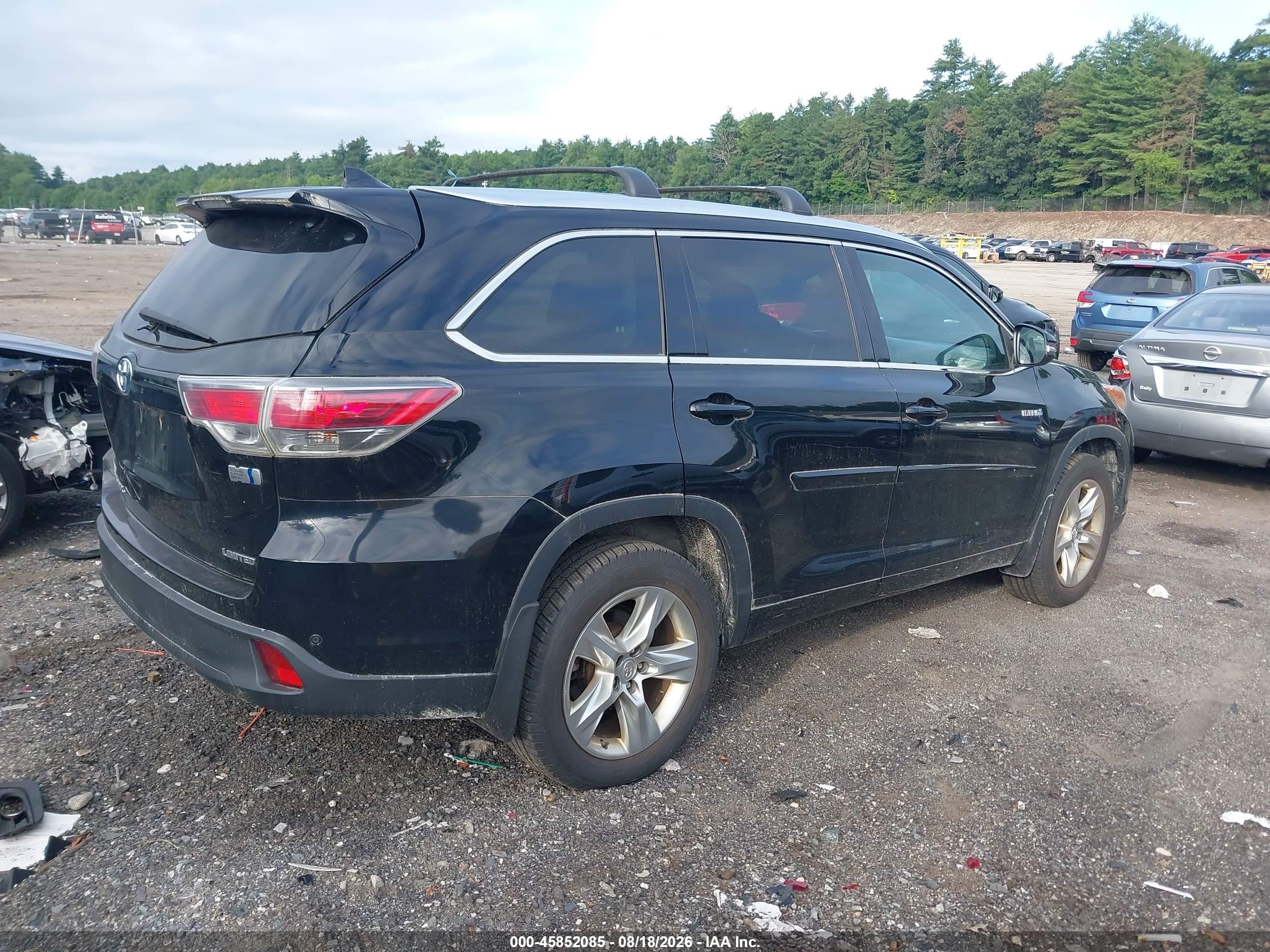 2014 Toyota Highlander Hybrid Limited Black vin: 5TDDCRFH4ES005877