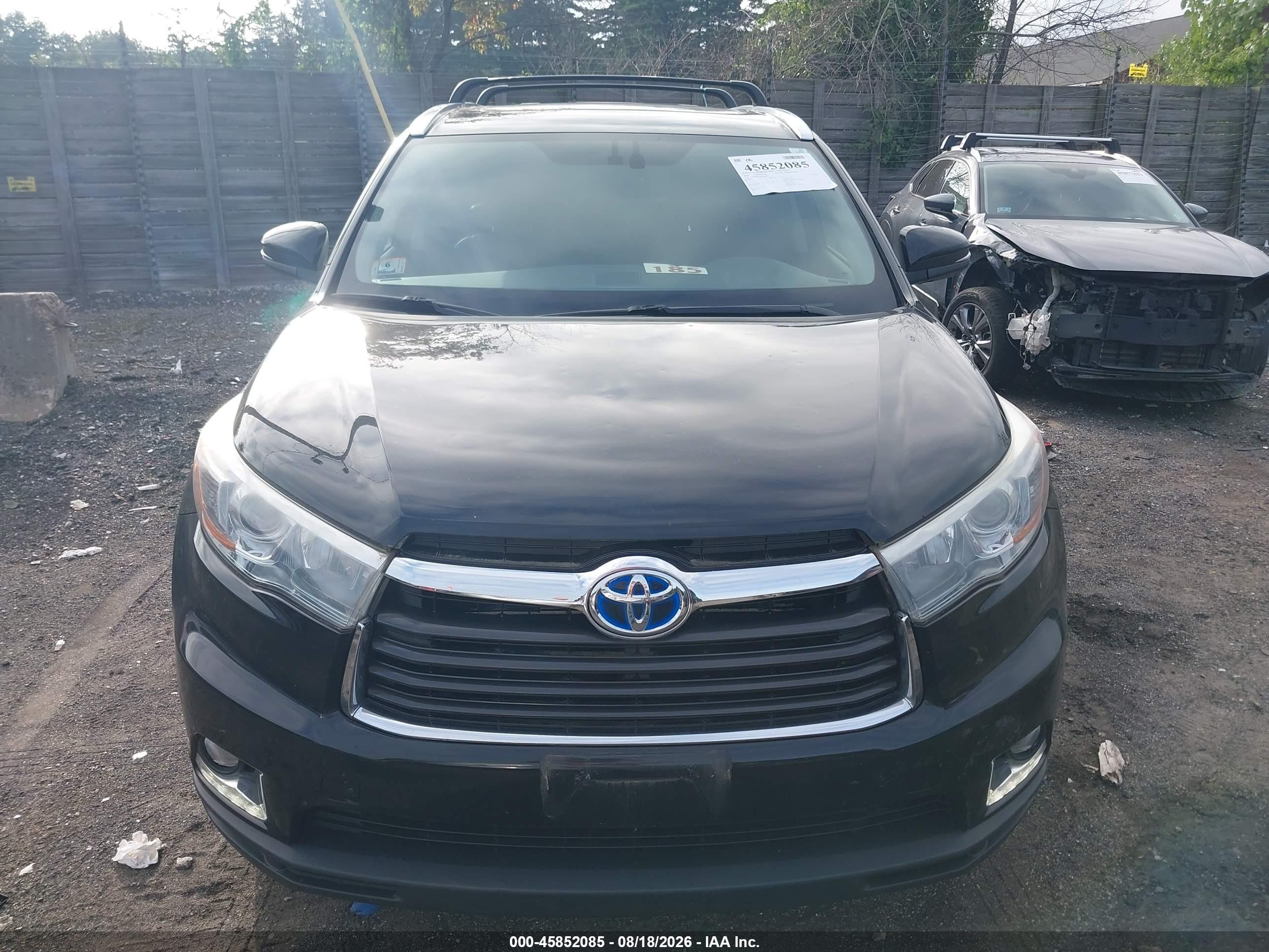 2014 Toyota Highlander Hybrid Limited Black vin: 5TDDCRFH4ES005877