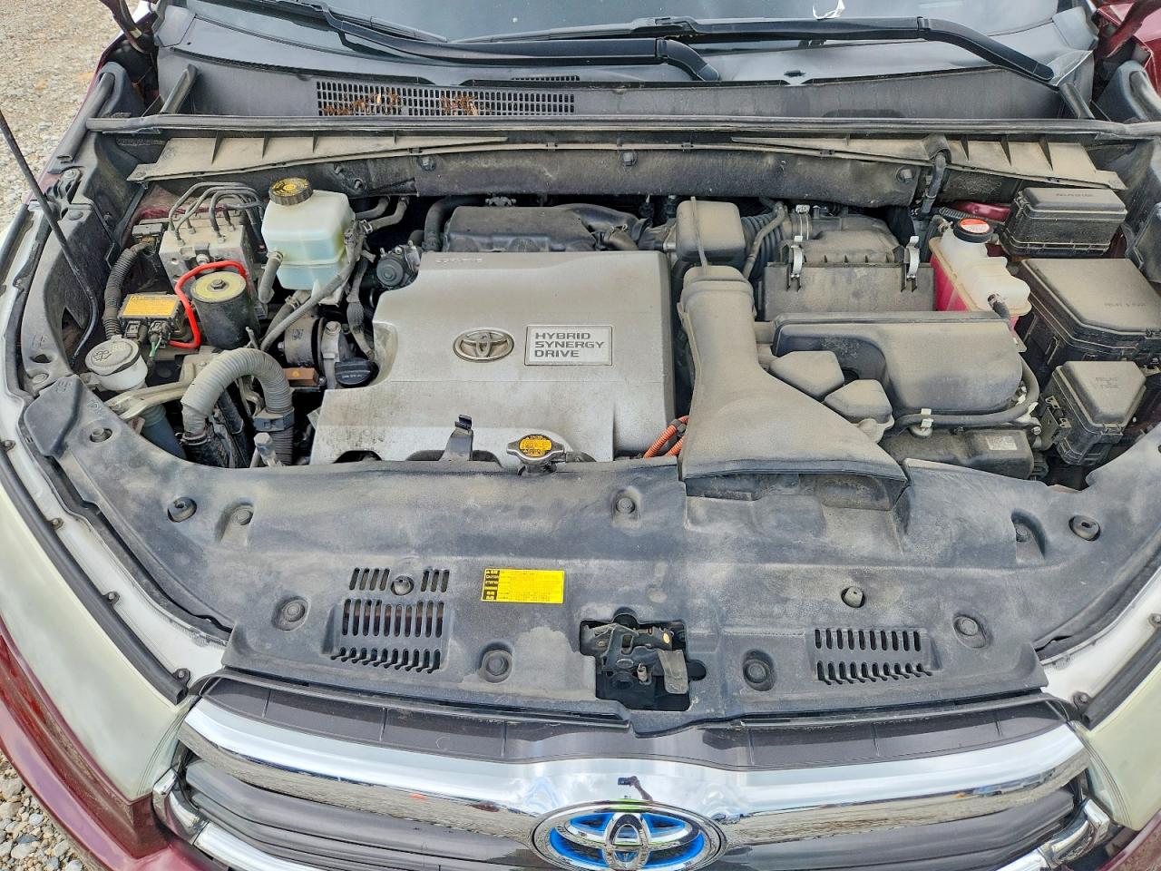 2015 Toyota Highlander Hybrid Limited Темно-бордовый vin: 5TDDCRFH4FS012264