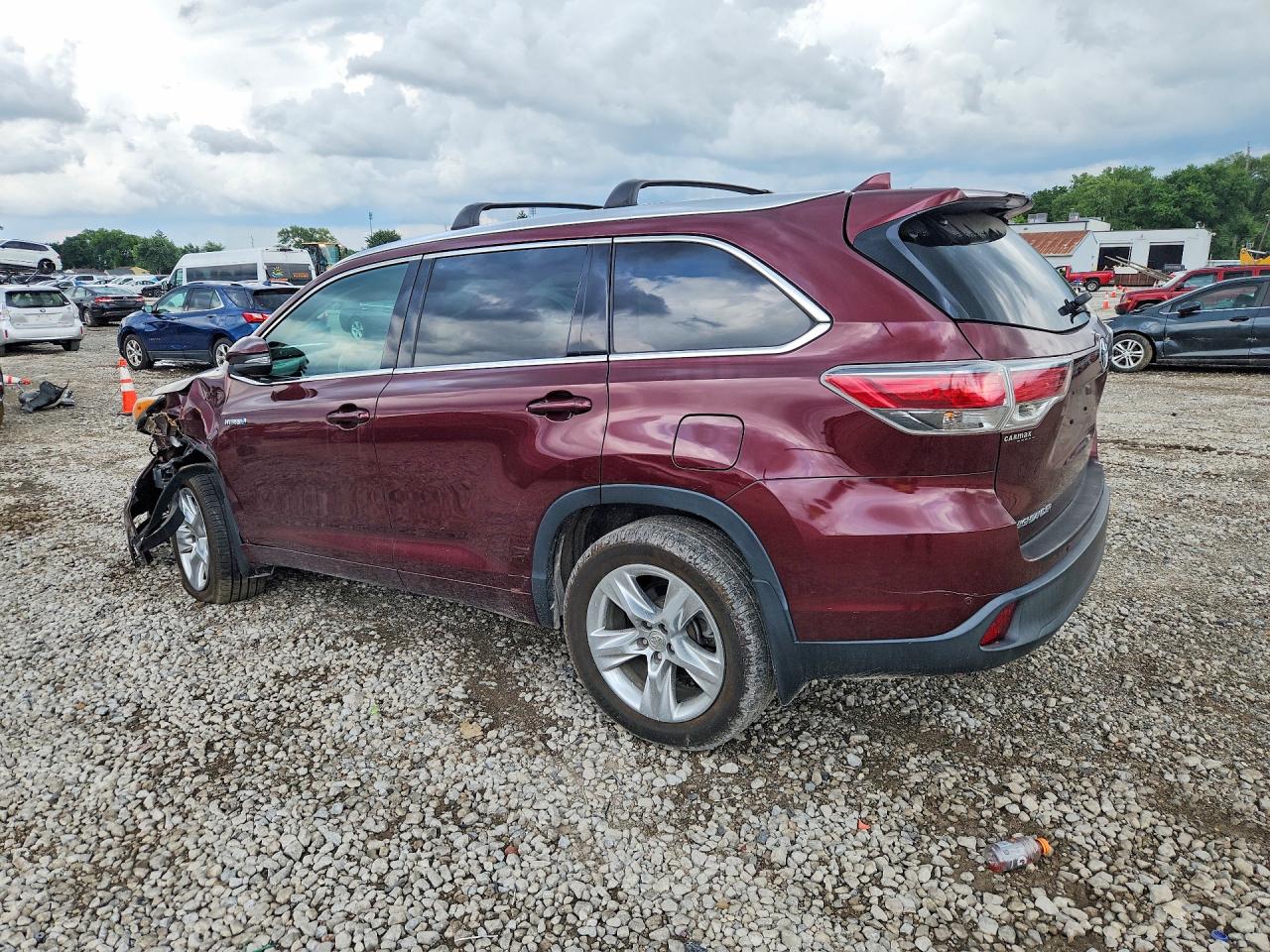 2015 Toyota Highlander Hybrid Limited Темно-бордовый vin: 5TDDCRFH4FS012264