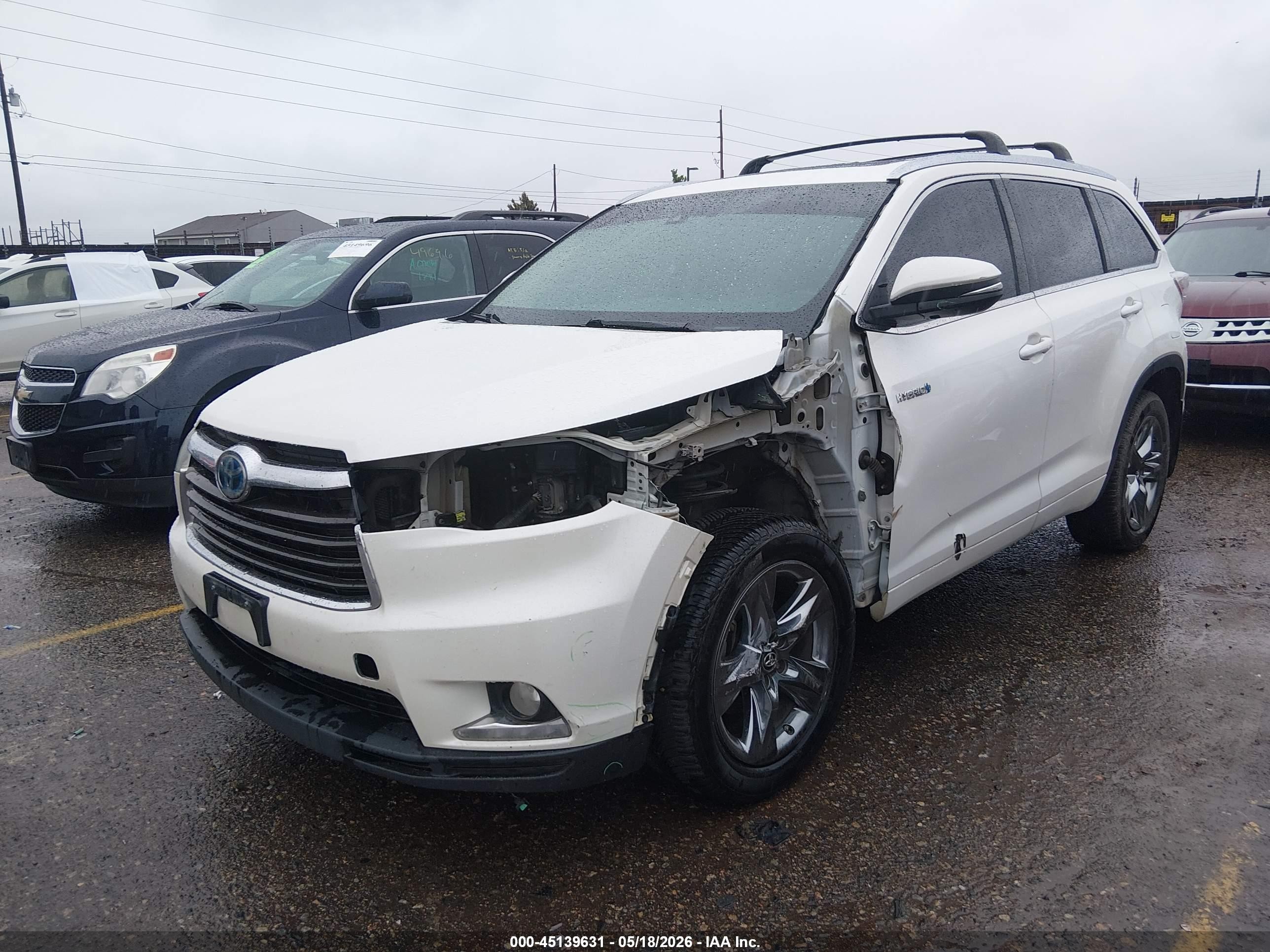 2015 Toyota Highlander Hybrid Limited Platinum V6 White vin: 5TDDCRFH7FS008161